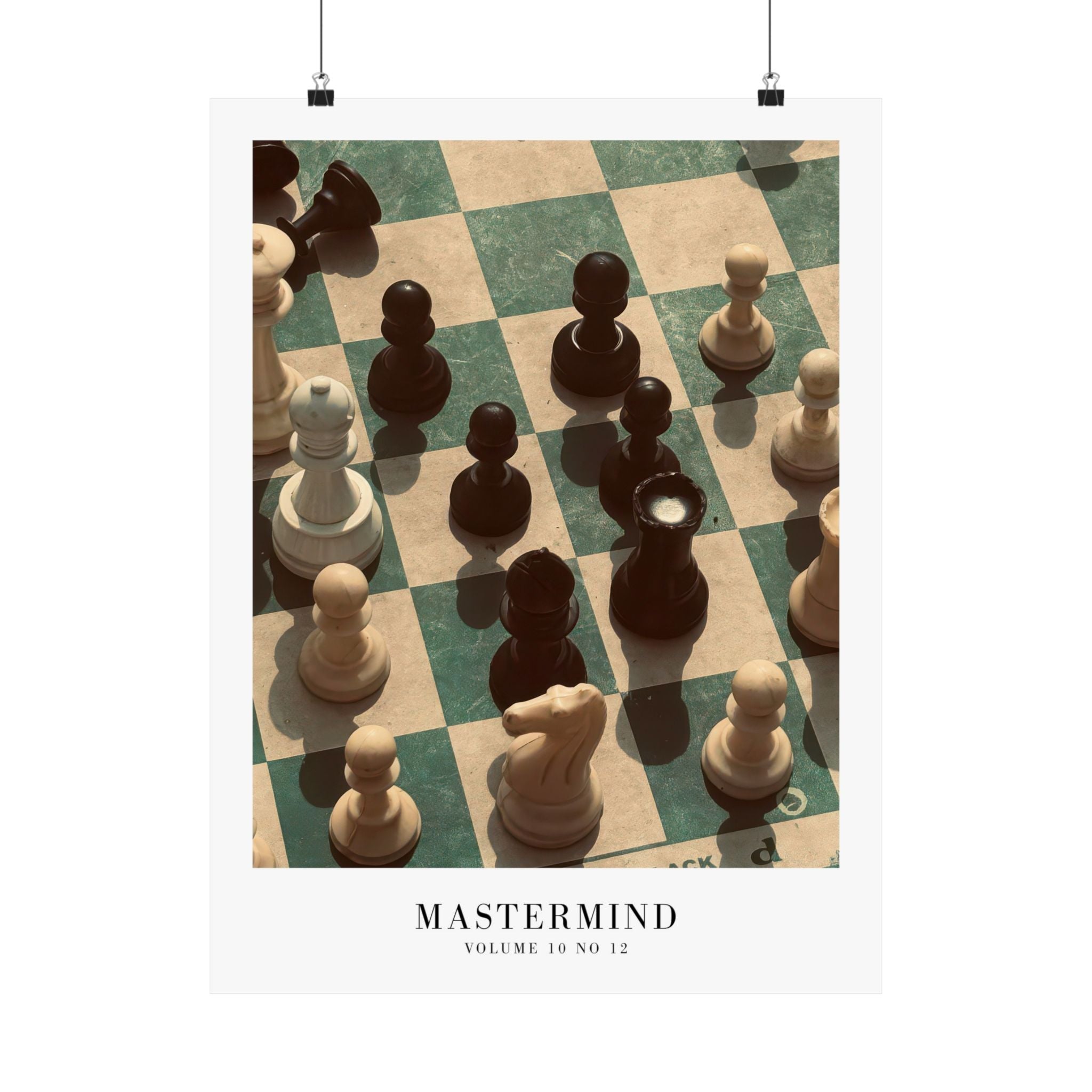 Mastermind Midnights Taylor Swift–inspired poster featuring chess board