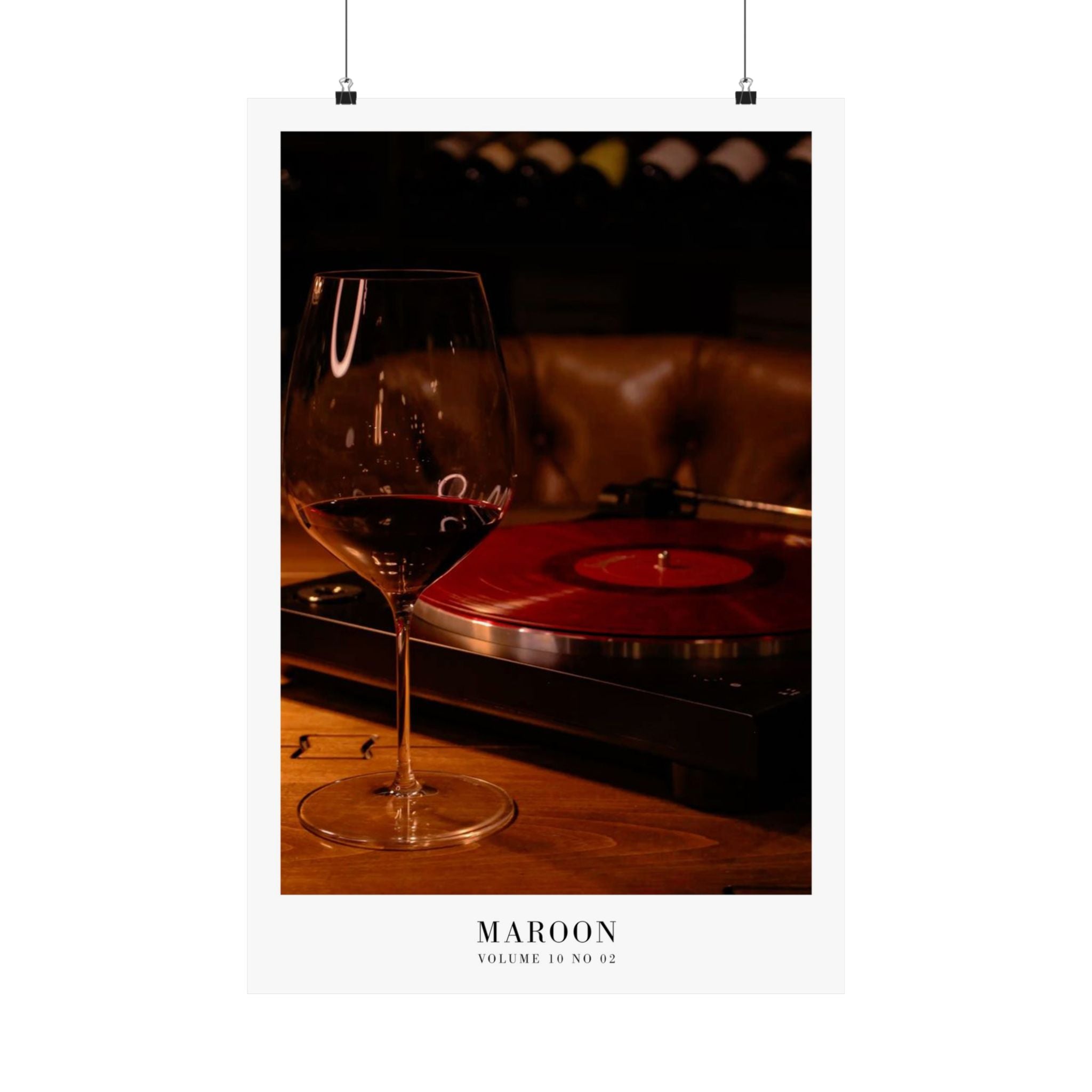 Maroon Midnights Taylor Swift–inspired poster featuring vinyl wine