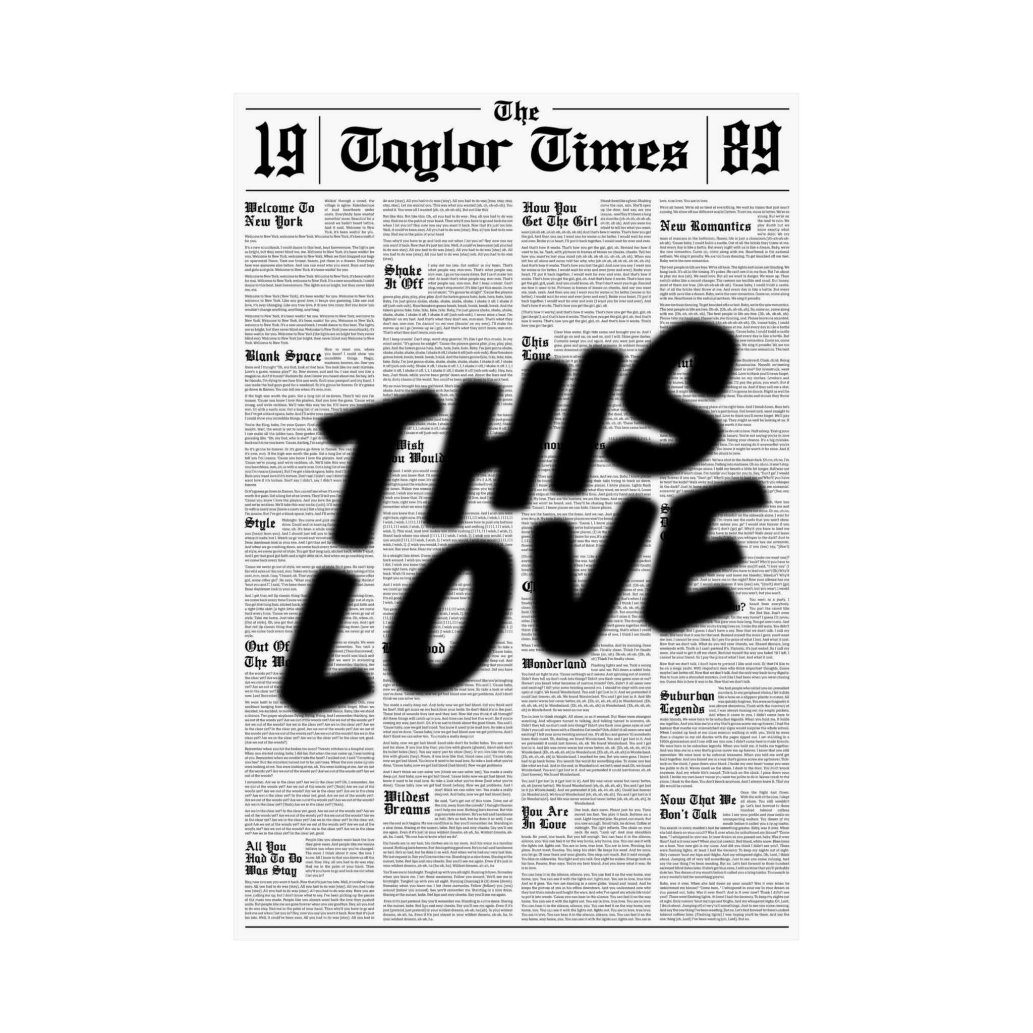 This Love 1989 Newspaper Print