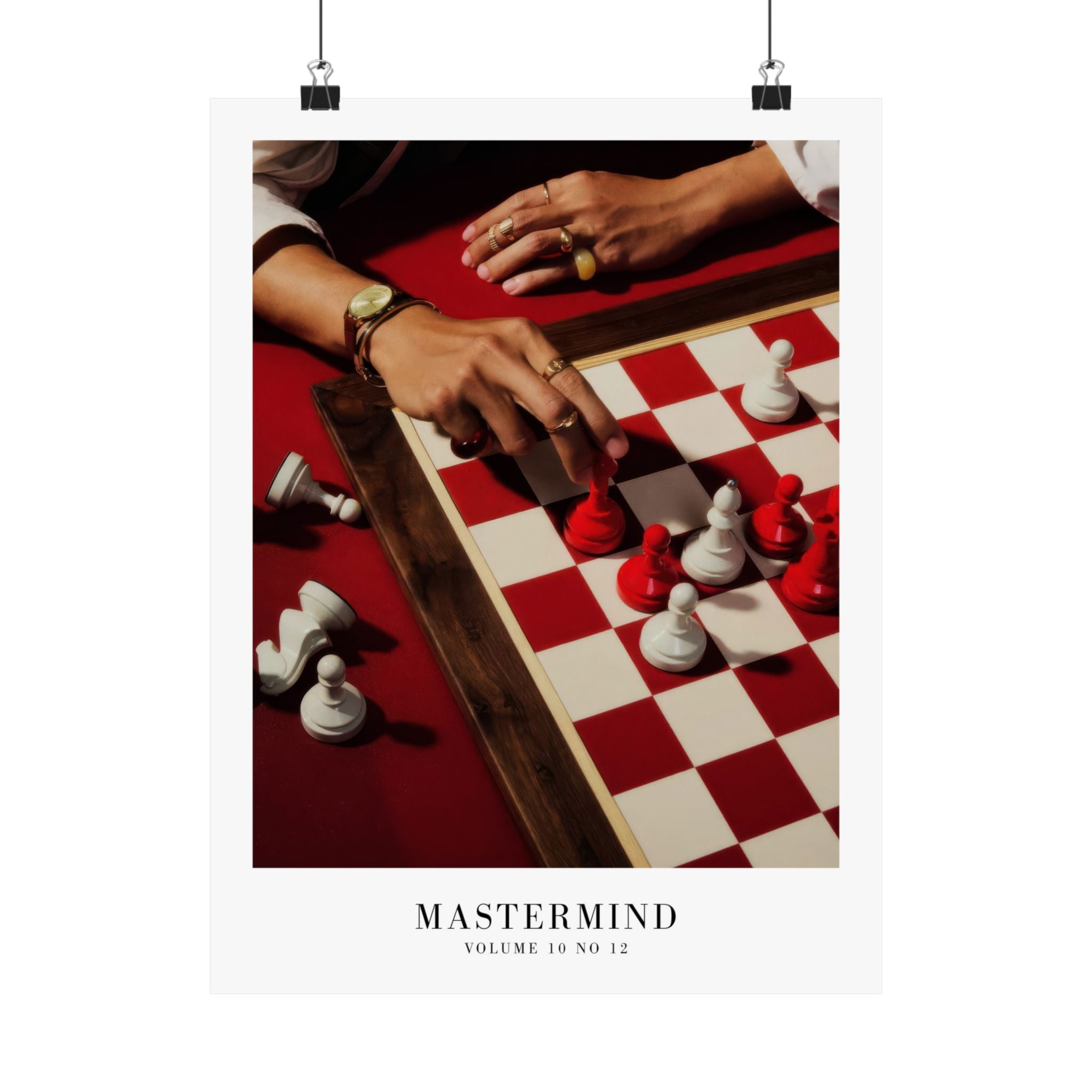 Mastermind Midnights Taylor Swift–inspired poster featuring chess board