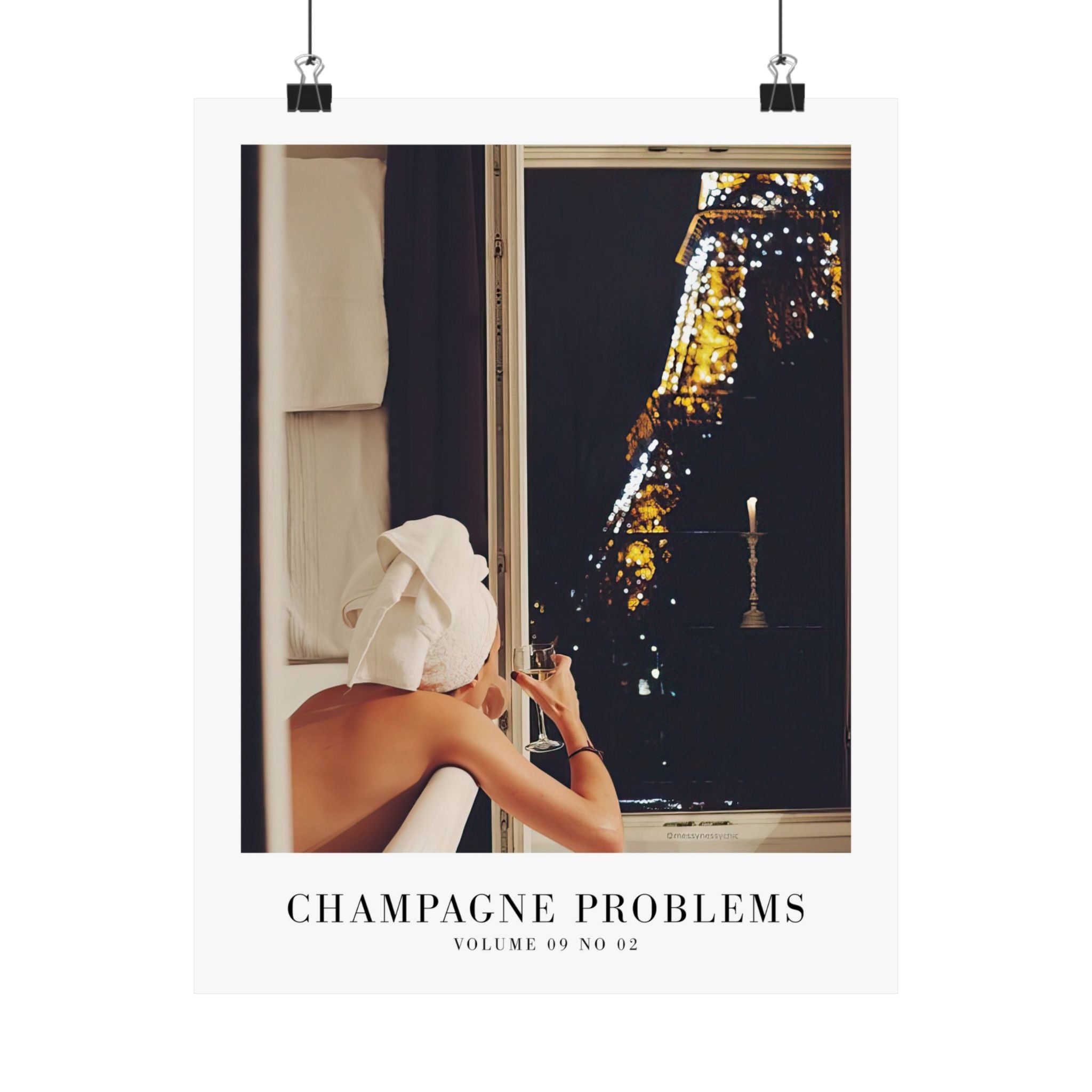 Champagne Problems Paris Evermore Taylor Swift–inspired poster featuring parisian imagery
