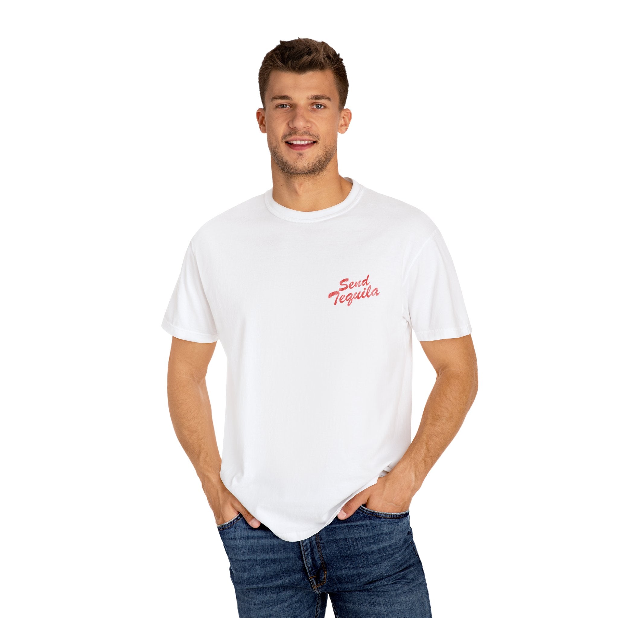 Send Tequila T - Classic Blue & Red [Comfort Colors] - Haus Of Moods