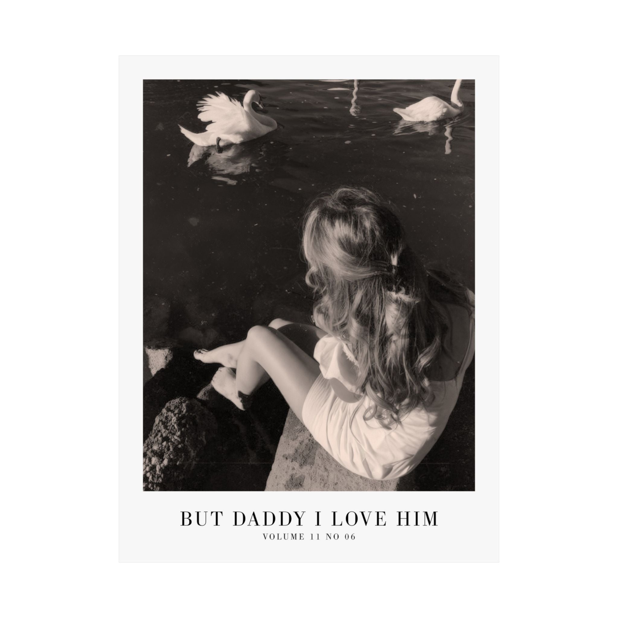Swan Taylor Swift TTPD wall art in cozy romantic gallery wall