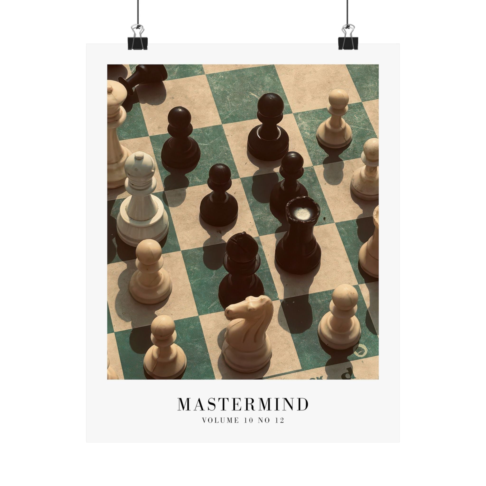 Mastermind Midnights Taylor Swift–inspired poster featuring chess board