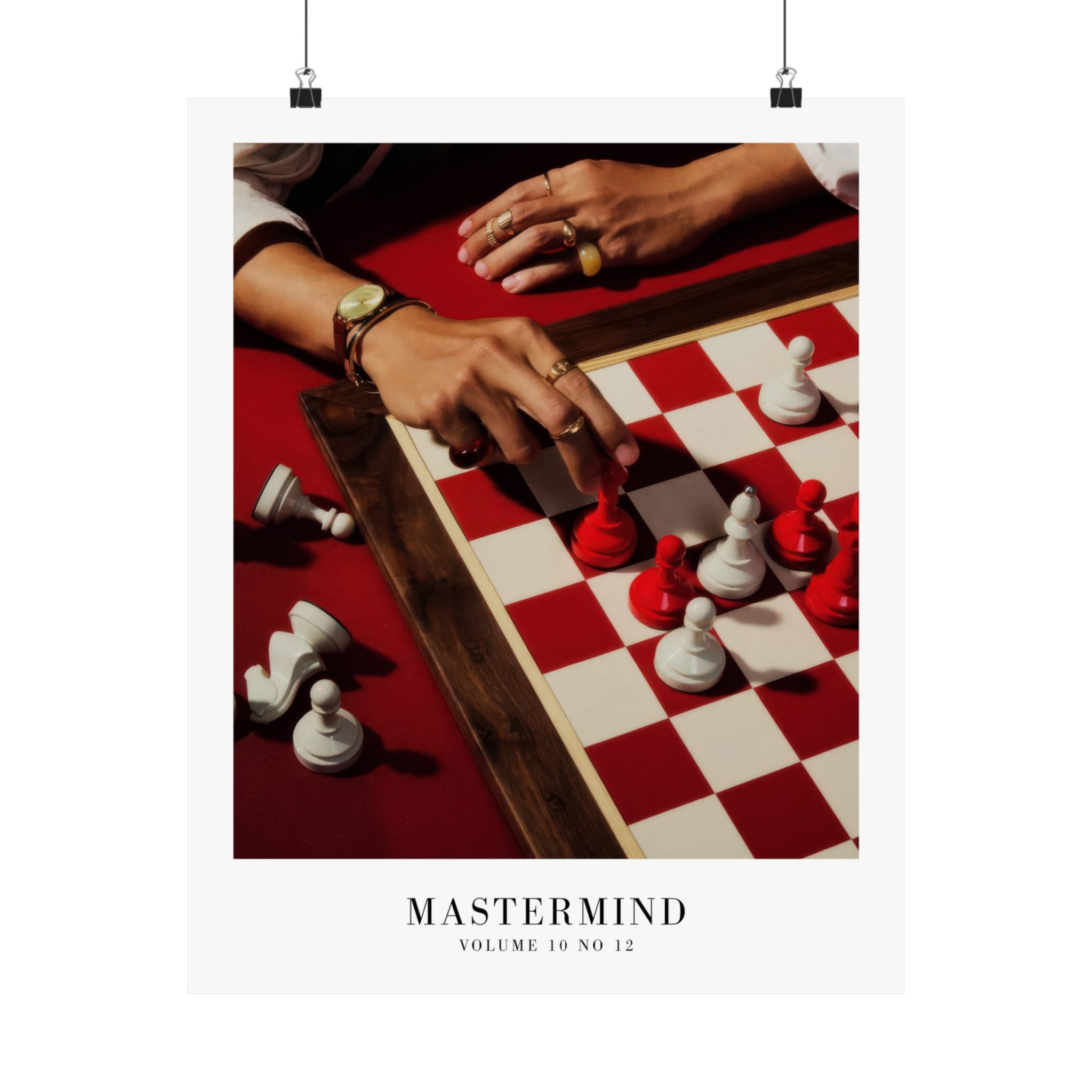 Mastermind Midnights Taylor Swift–inspired poster featuring chess board