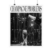 Champagne Problems Champagne Overflow Print Black & White - Haus Of Moods