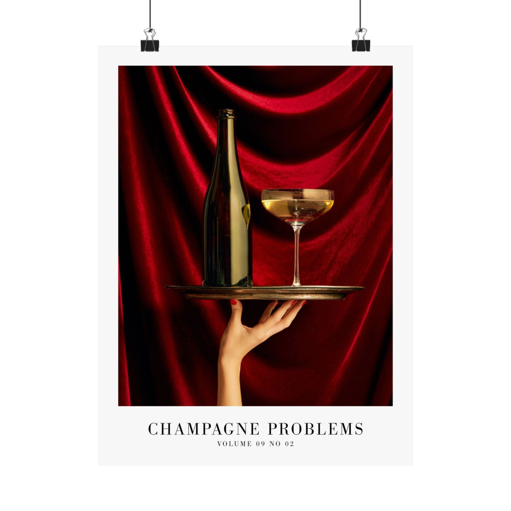 Champagne Problems Luxe Bar Cart Evermore Taylor Swift–inspired poster — detail view 9