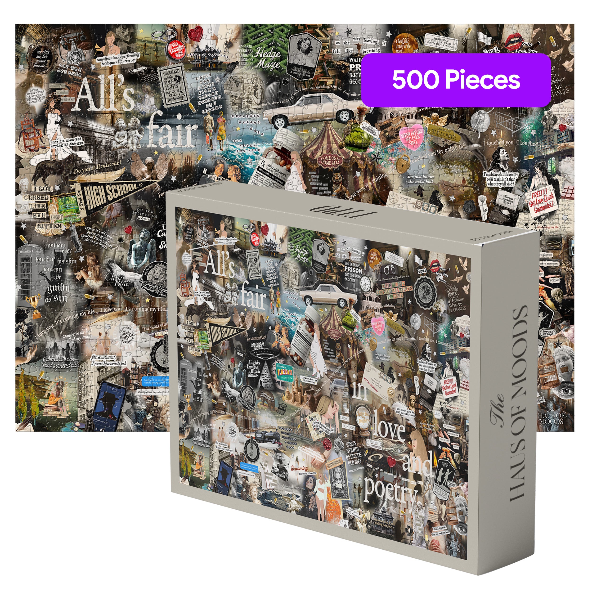 Haus of Moods TTPD Era Puzzle for Swifties | 500 & 1000 Piece Jigsaw Puzzle