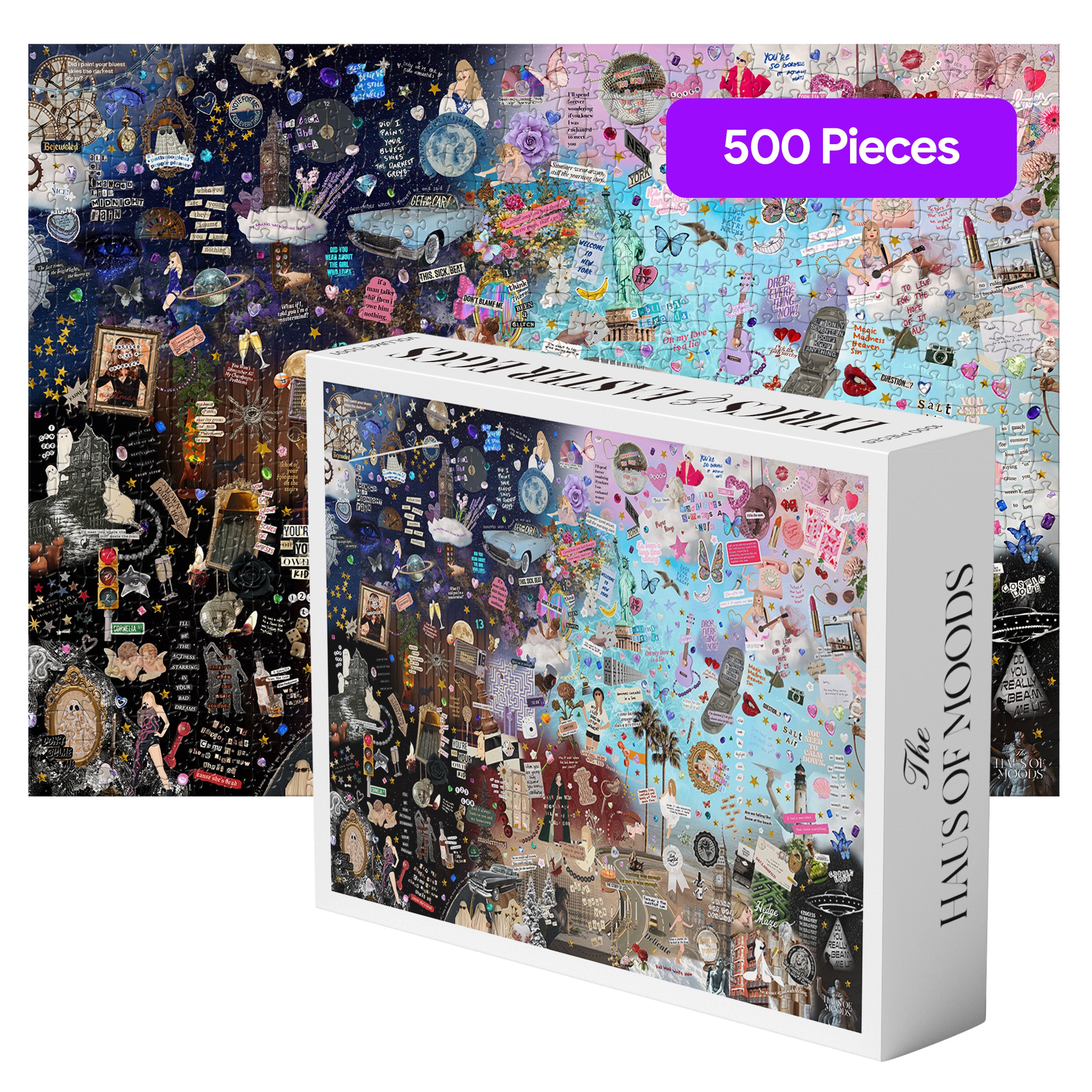 Haus of Moods Era's Tour Puzzle for Swifties | 500 & 1000 Piece Jigsaw Puzzle