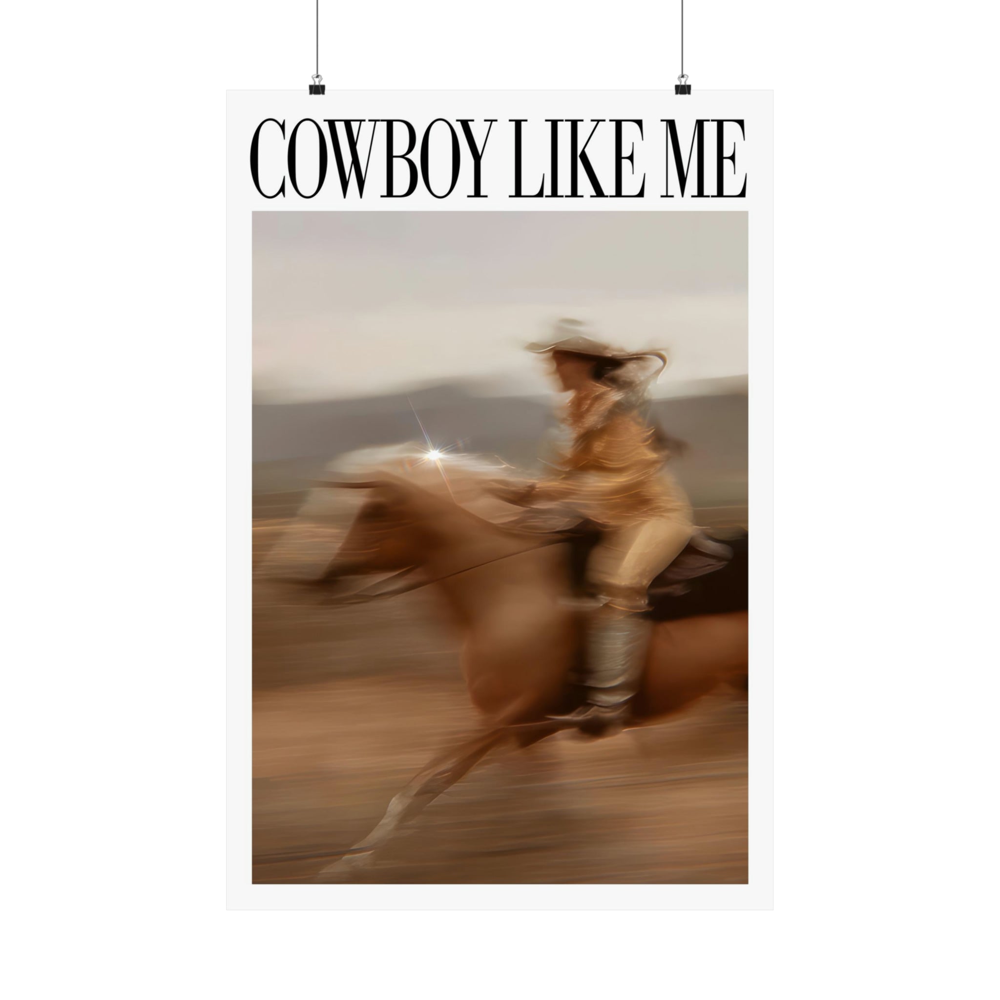 Cowboy Like Me Cowgirl Horse Sparkle Print