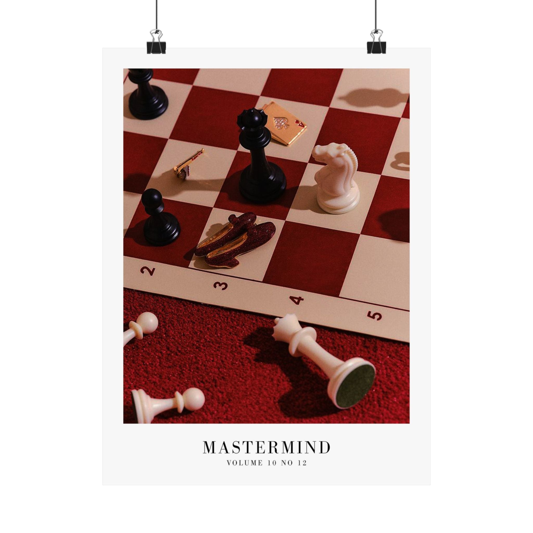Mastermind Midnights Taylor Swift–inspired poster featuring chess board