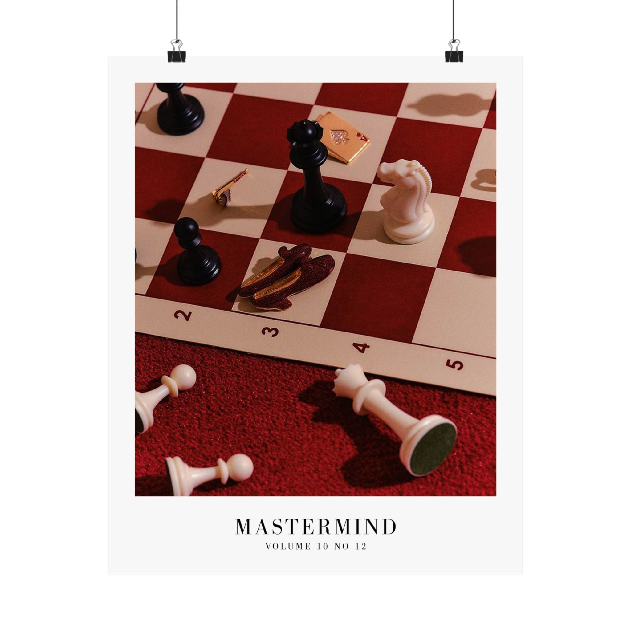 Mastermind Midnights Taylor Swift–inspired poster featuring chess board