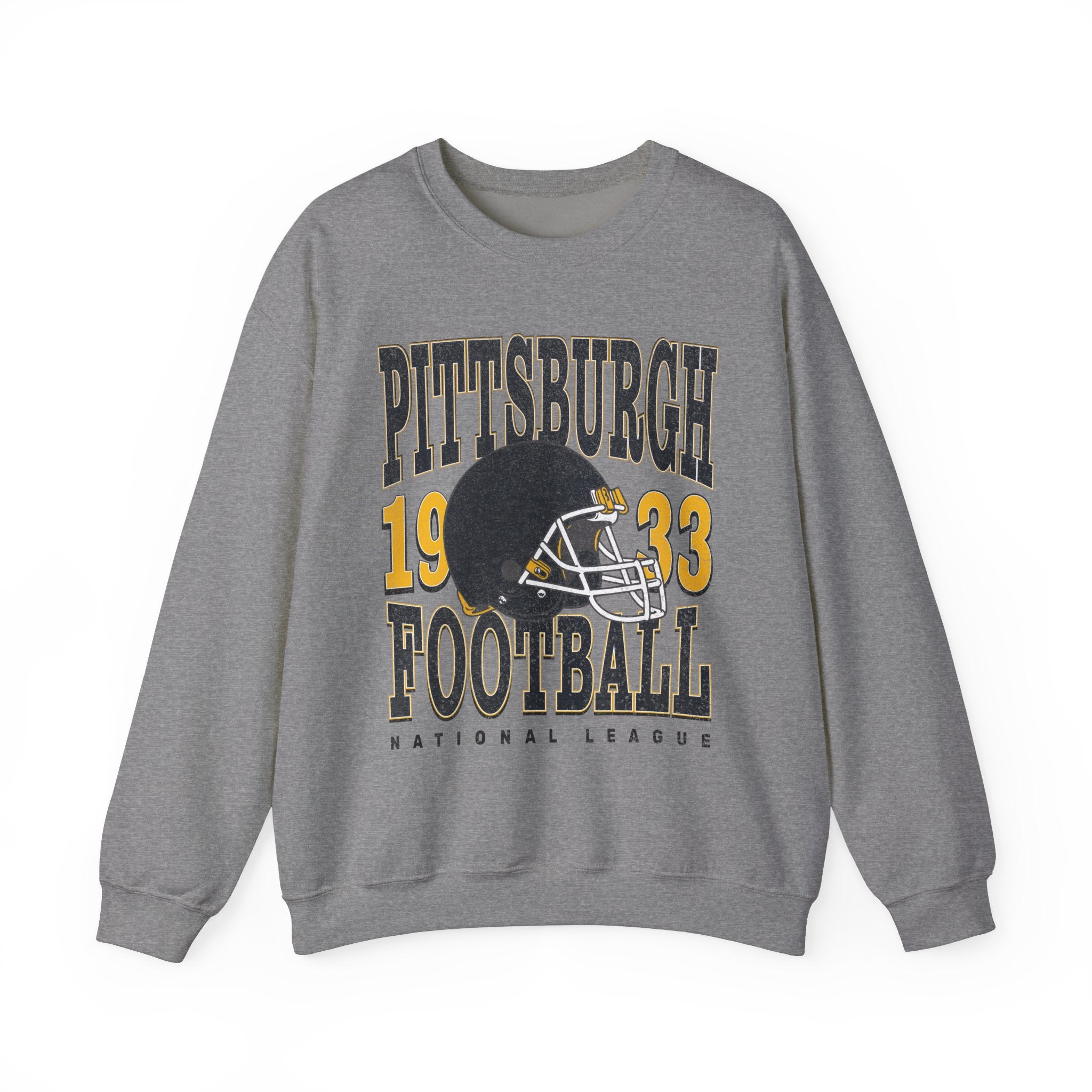 Pittsburgh Football Sweatshirt | Vintage Style Pittsburgh Football Crewneck | Football Sweatshirt | Pittsburgh Sweatshirt - Haus Of Moods