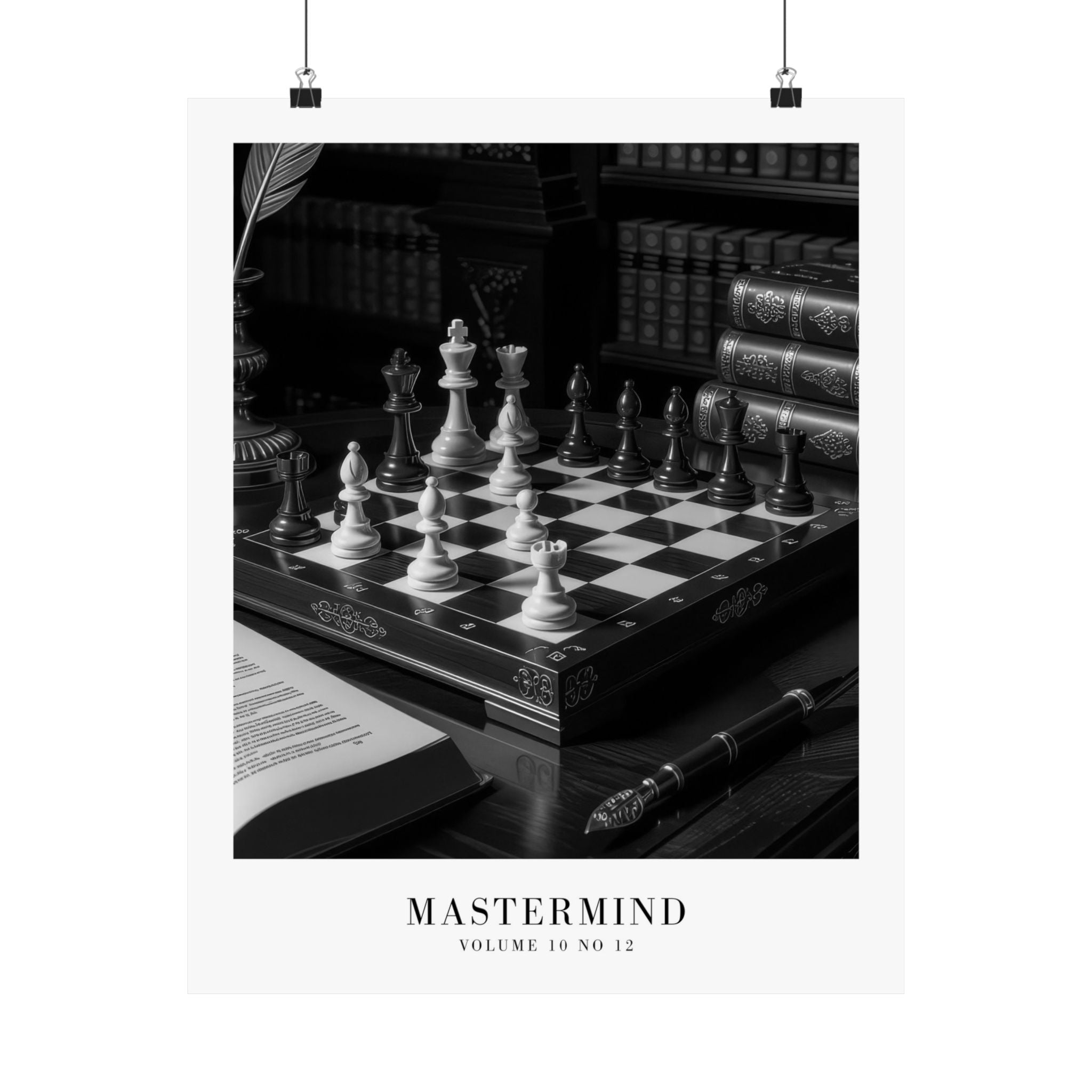 Mastermind Midnights Taylor Swift–inspired poster featuring chess board