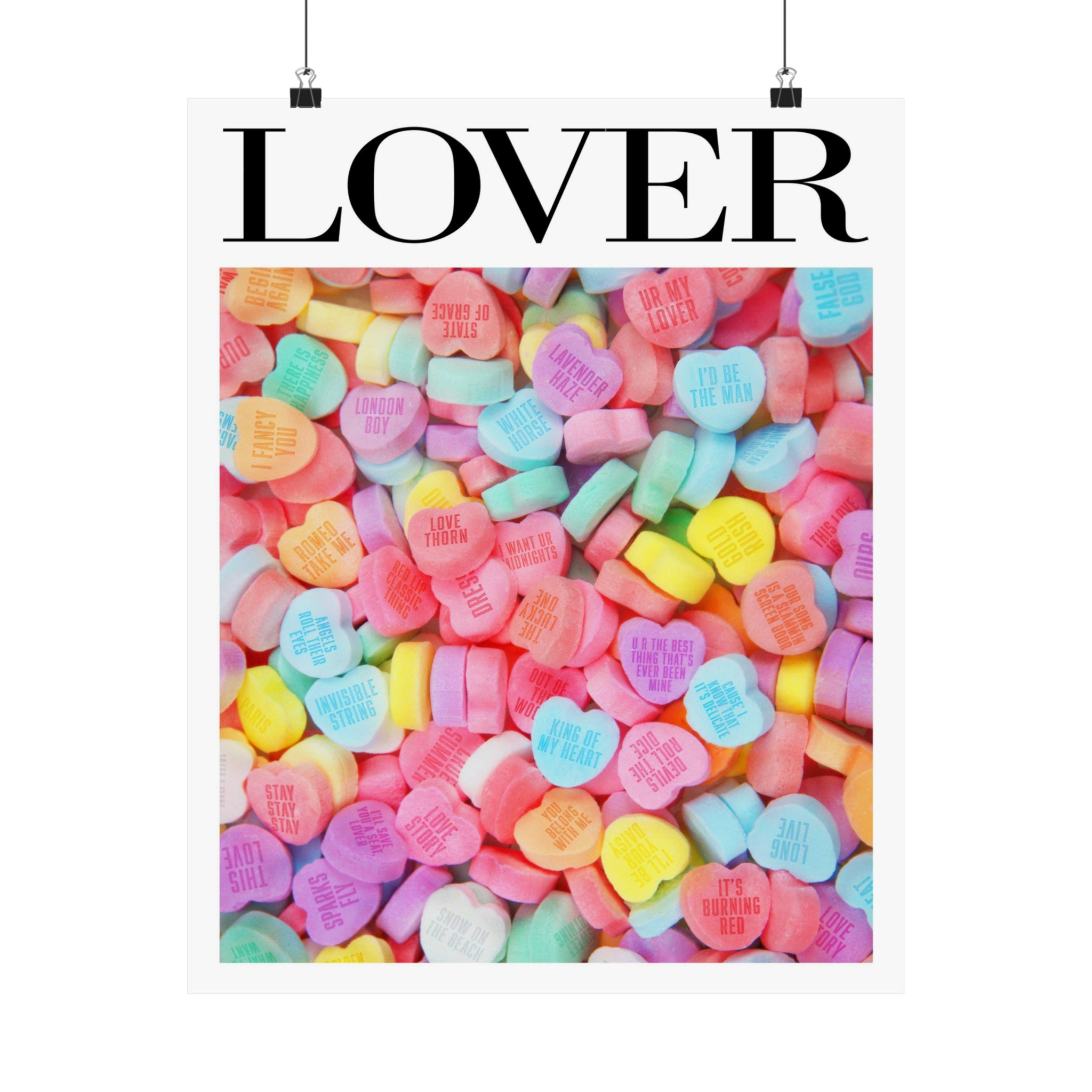 Lover Candy Hearts Print