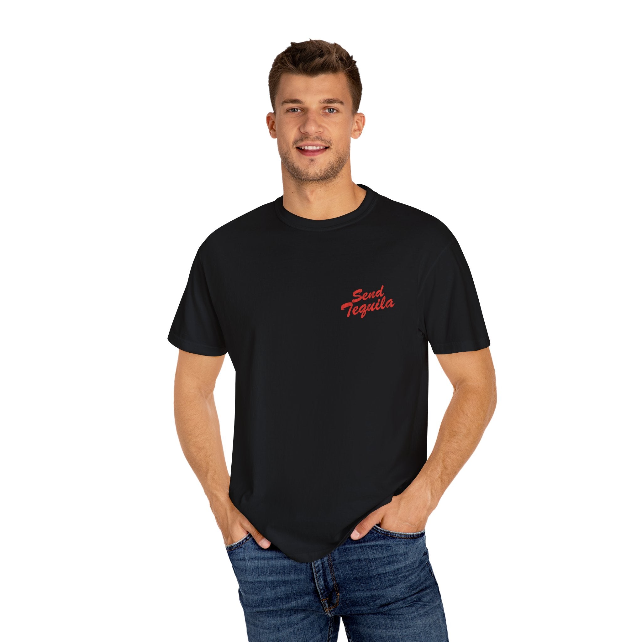 Send Tequila T - Classic Blue & Red [Comfort Colors] - Haus Of Moods