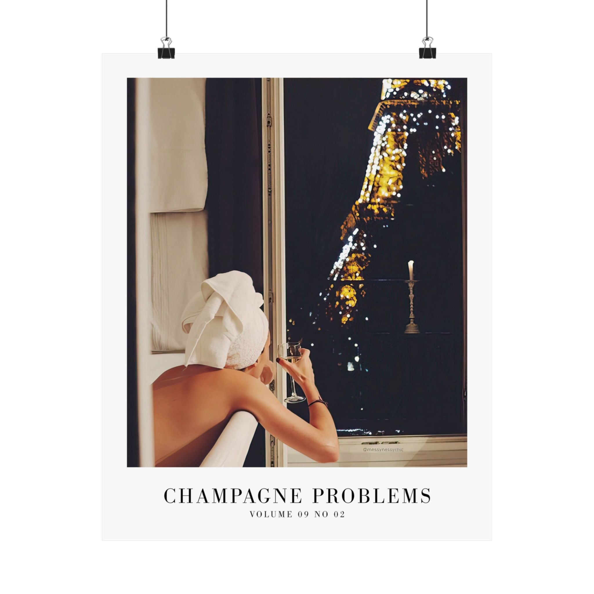 Champagne Problems Paris Evermore Taylor Swift–inspired poster featuring parisian imagery