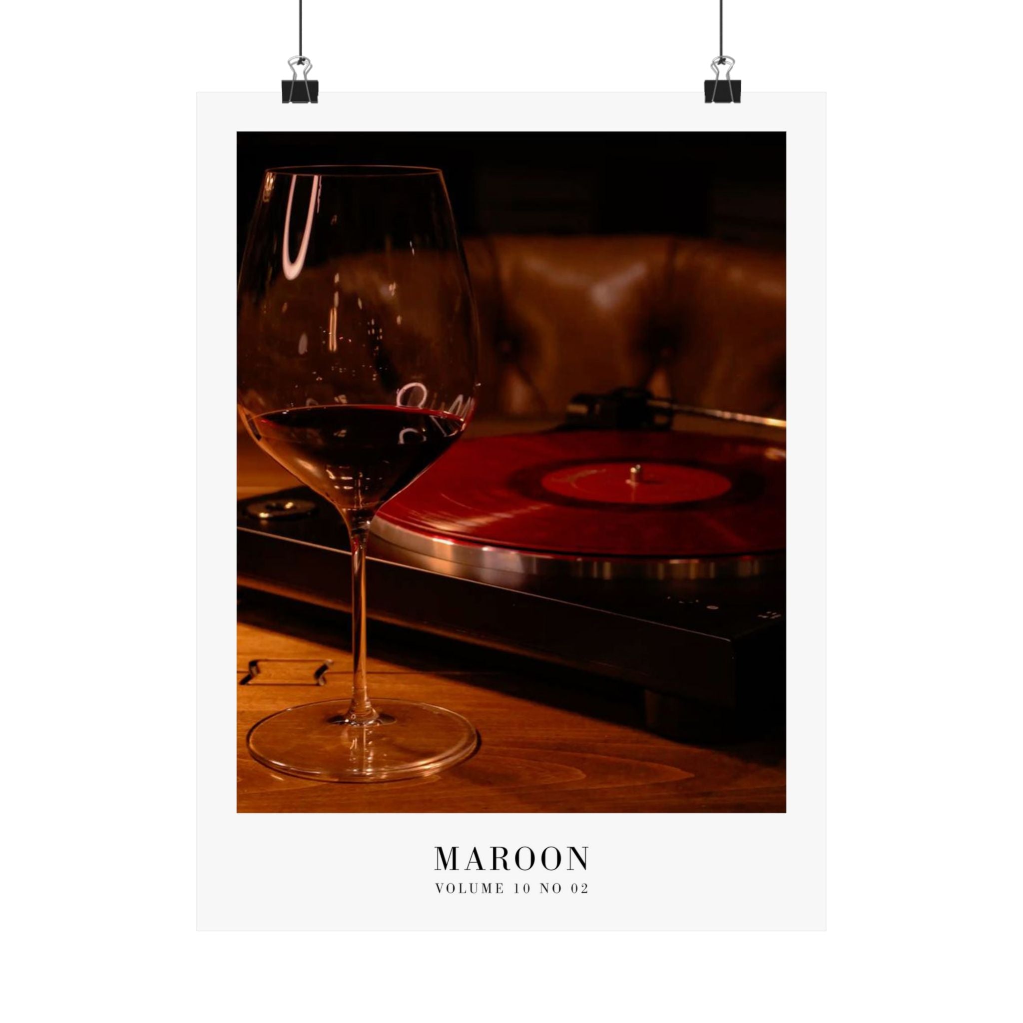 Maroon Midnights Taylor Swift–inspired poster featuring vinyl wine