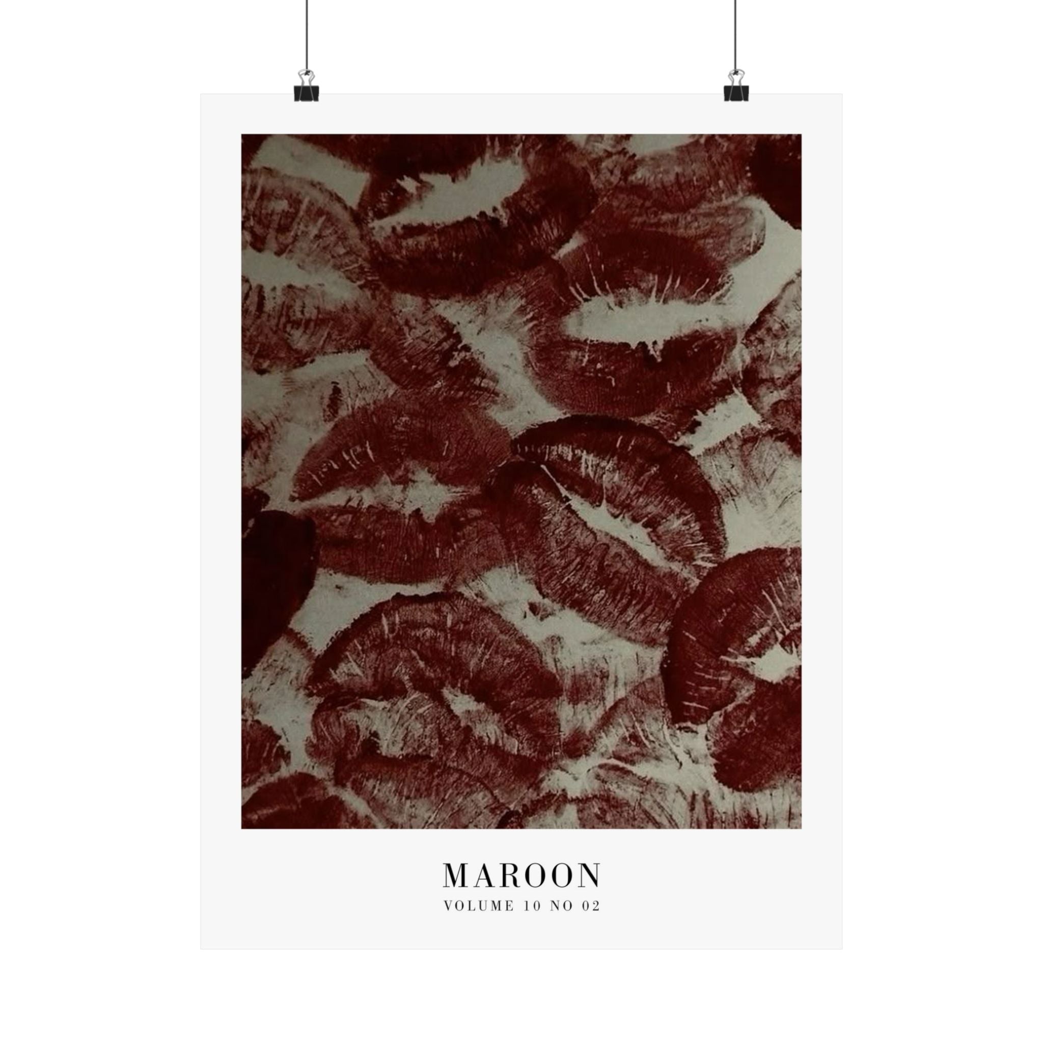 Maroon Midnights Taylor Swift–inspired poster featuring lips