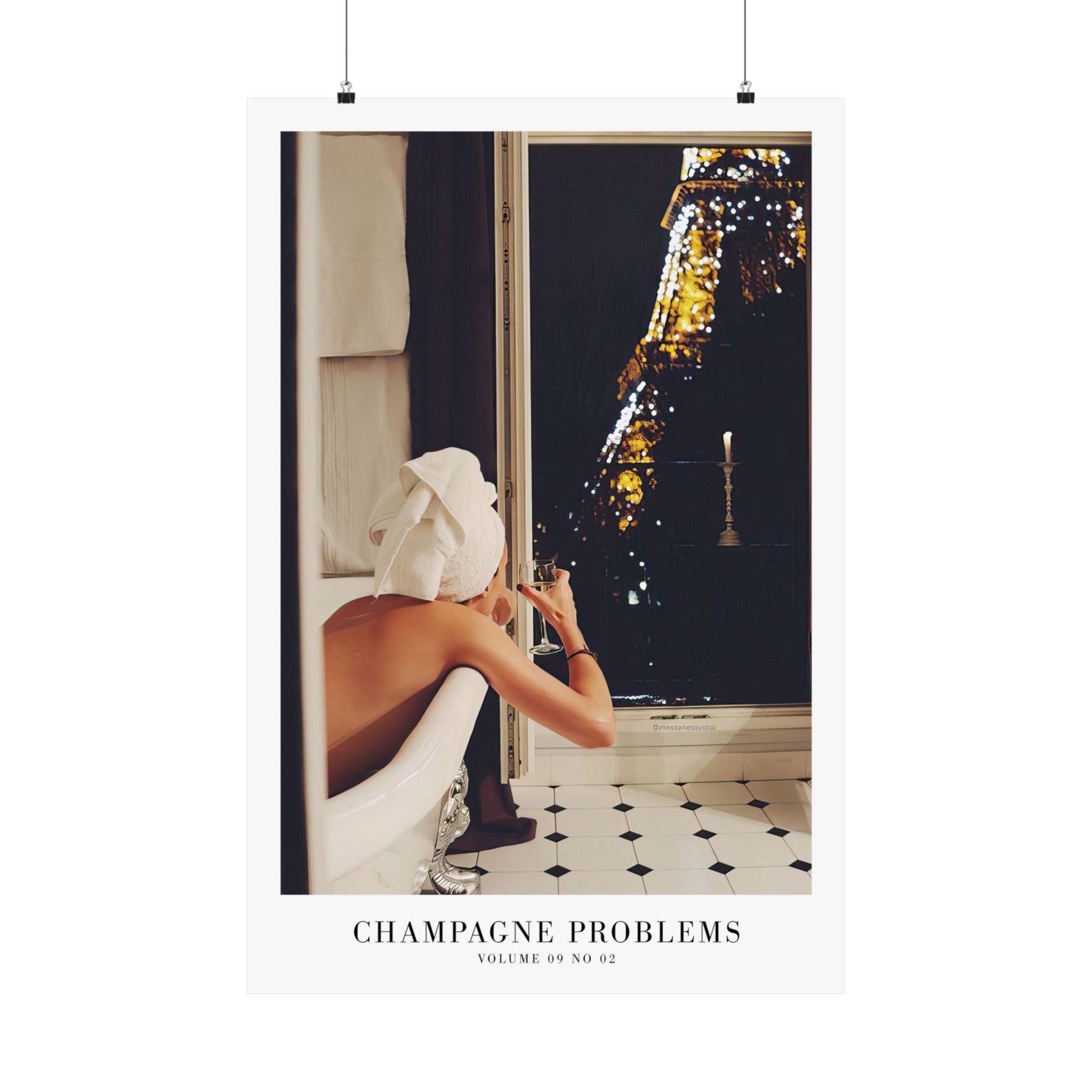 Champagne Problems Paris Evermore Taylor Swift–inspired poster featuring parisian imagery