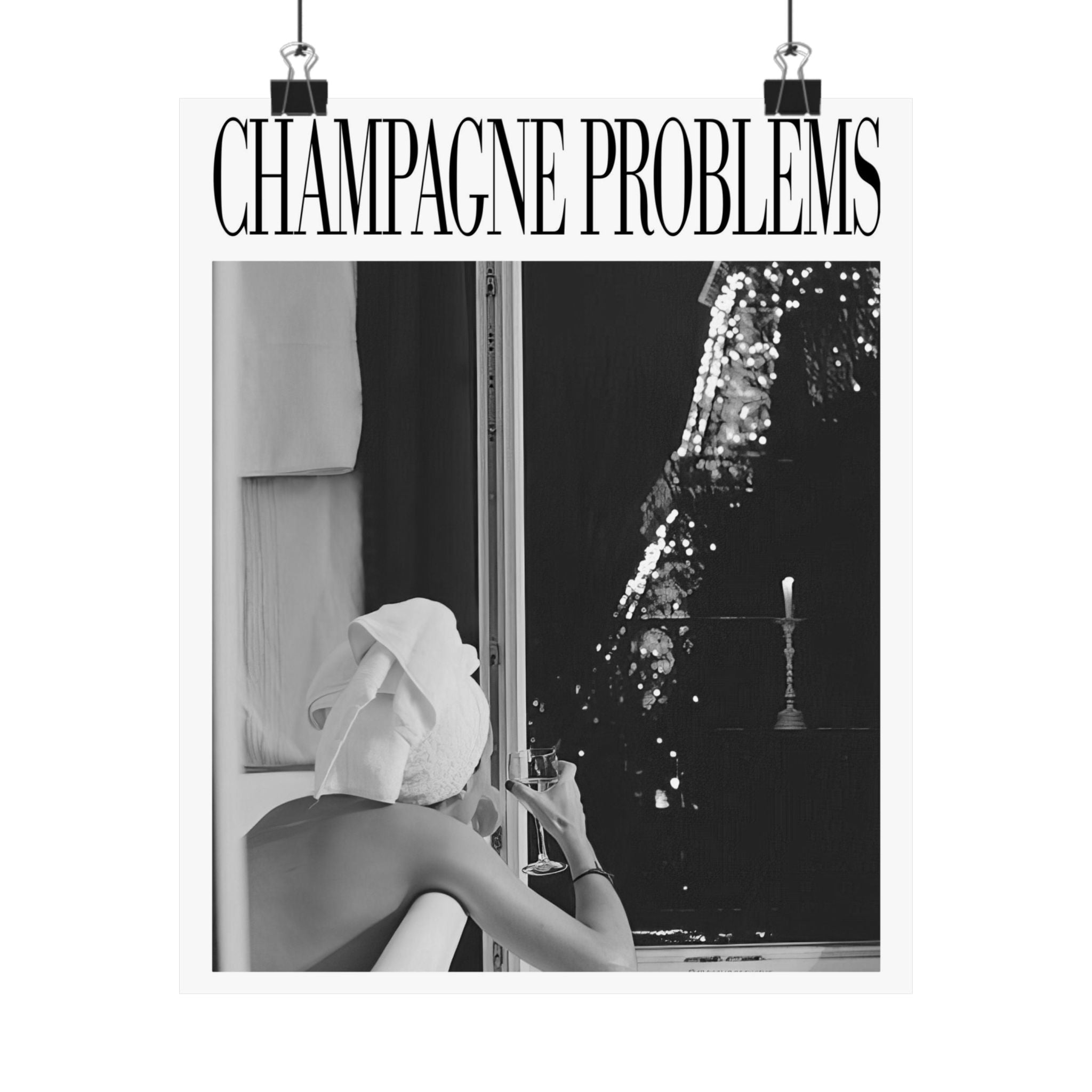 Champagne Problems in Paris (B&W) - Haus Of Moods