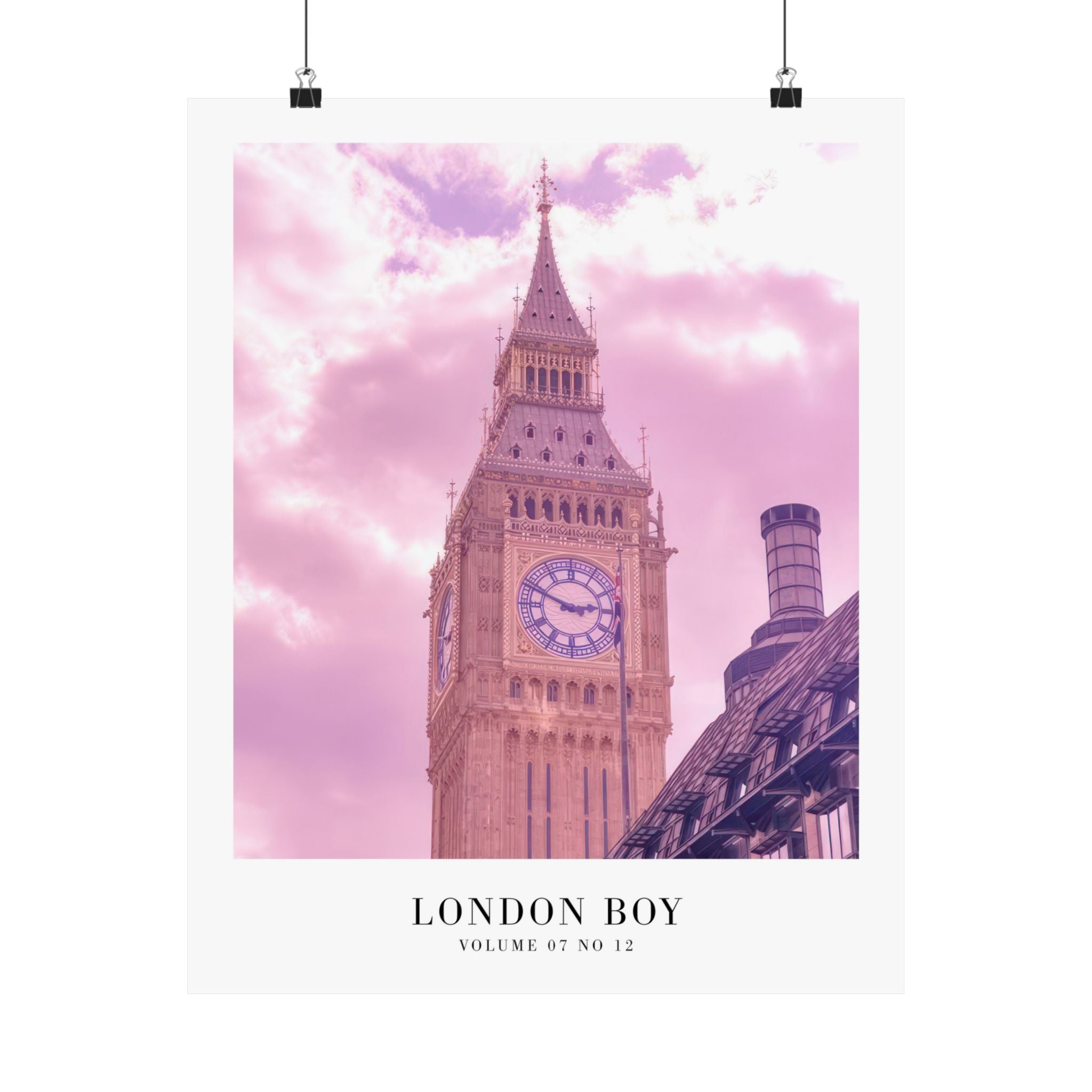 London Boy clocktower wall art in cozy romantic Swiftie gallery wall