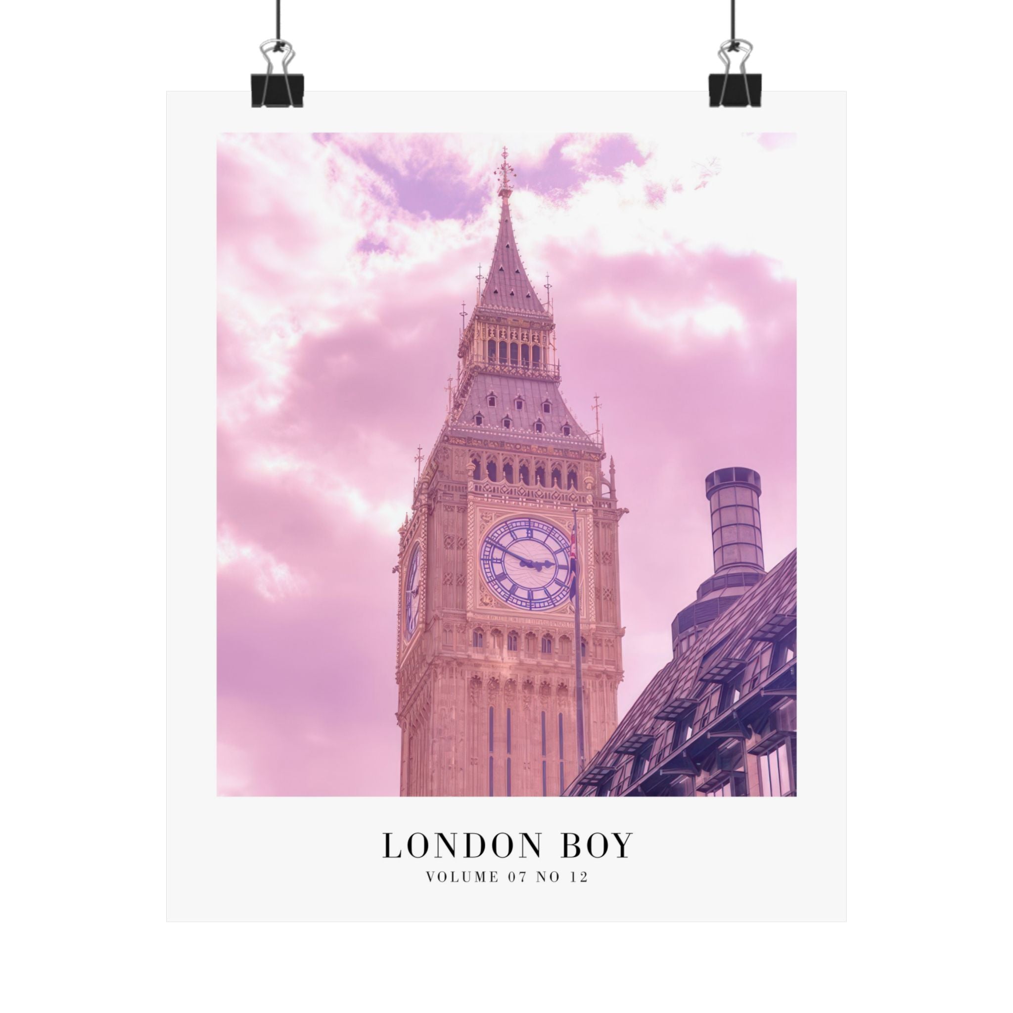 London Boy travel print displayed in romantic Swiftie bedroom decor