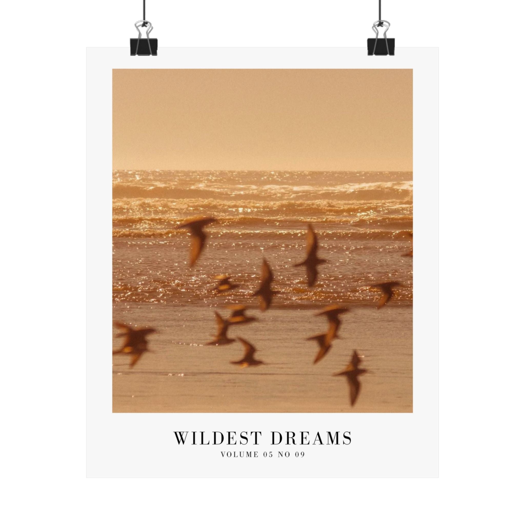Wildest Dreams Taylor Swift print displayed in dreamy coastal Swiftie bedroom