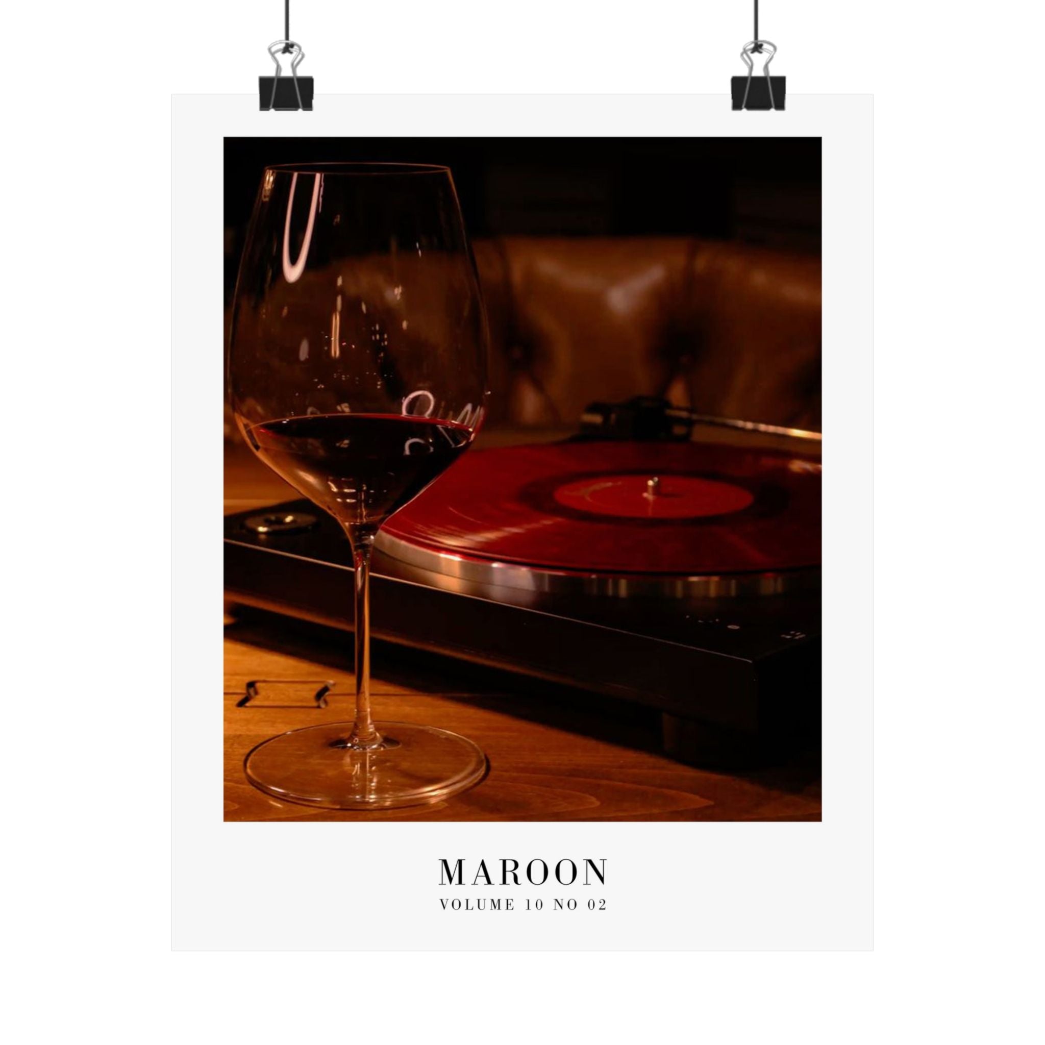 Maroon Midnights Taylor Swift–inspired poster featuring vinyl wine
