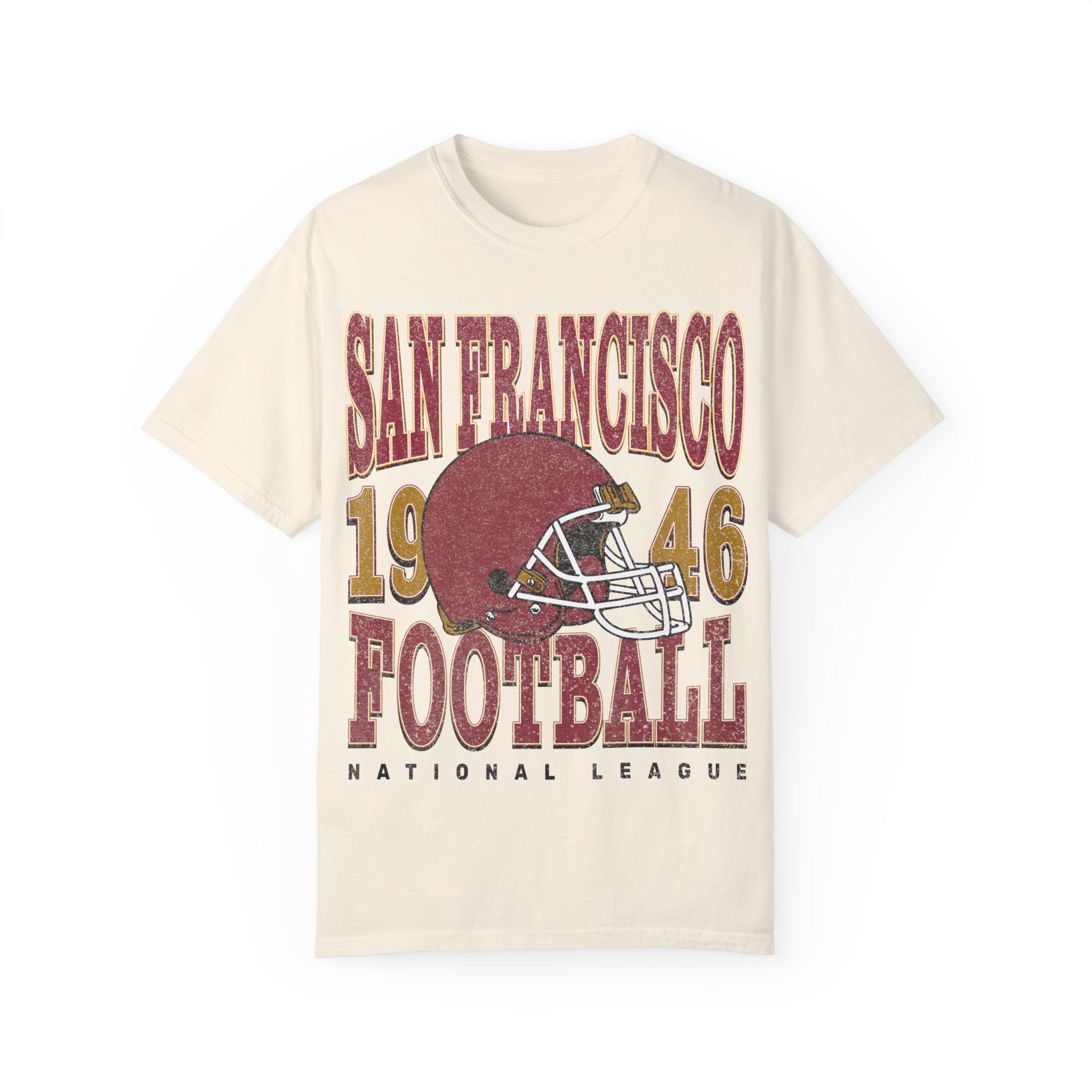 San Francisco Football Vintage Style Comfort Colors Shirt | San Francisco Football TShirt | San Francisco Football Gift - Haus Of Moods