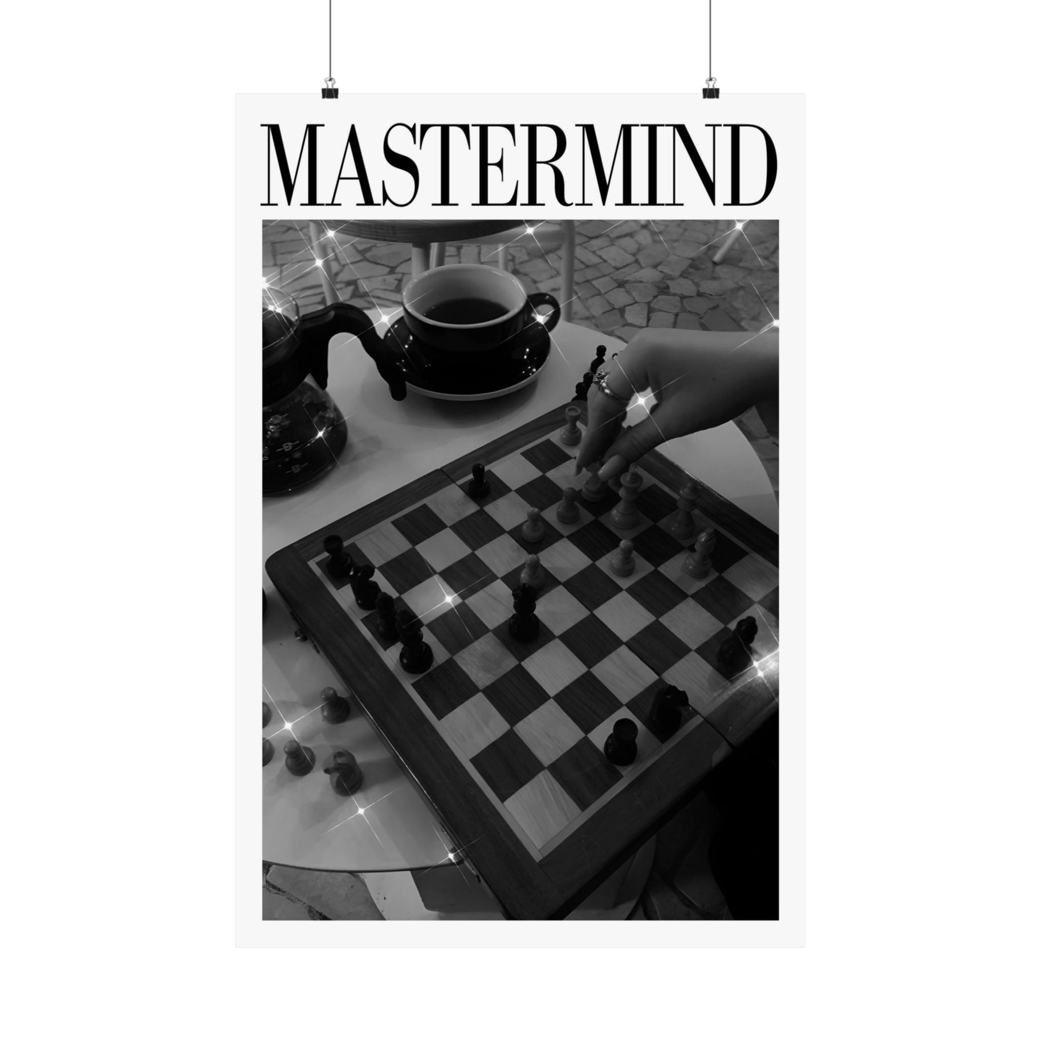 Mastermind Midnights Taylor Swift–inspired poster featuring chess board