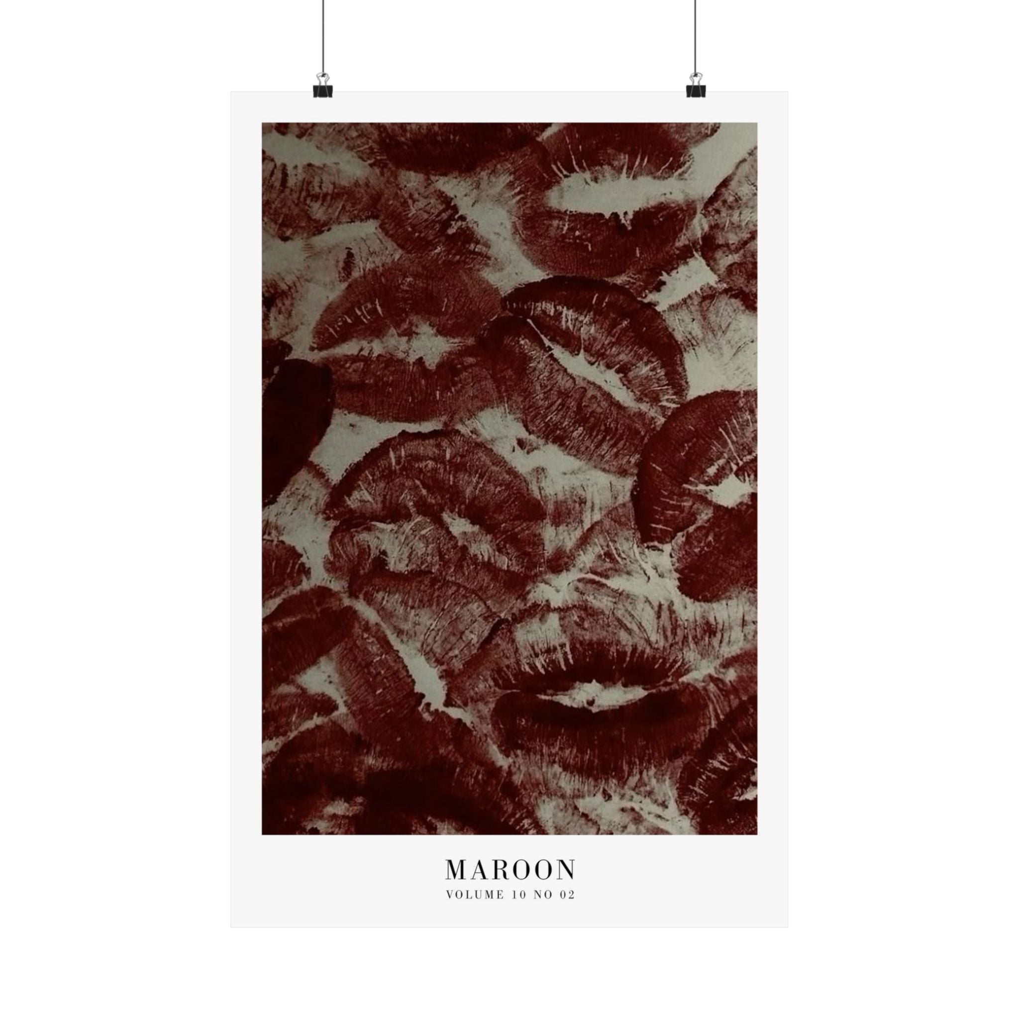Maroon Midnights Taylor Swift–inspired poster featuring lips