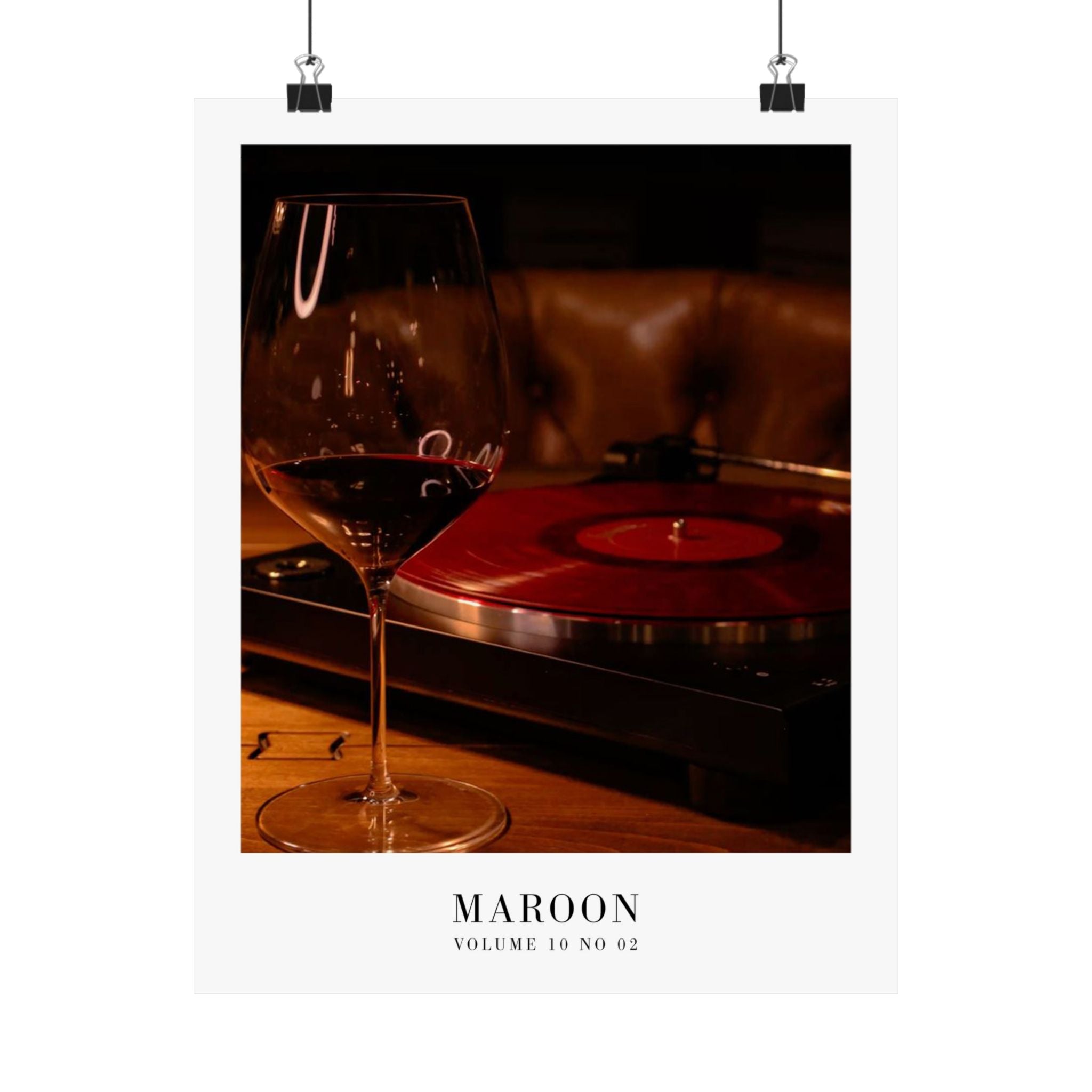 Maroon Midnights Taylor Swift–inspired poster featuring vinyl wine