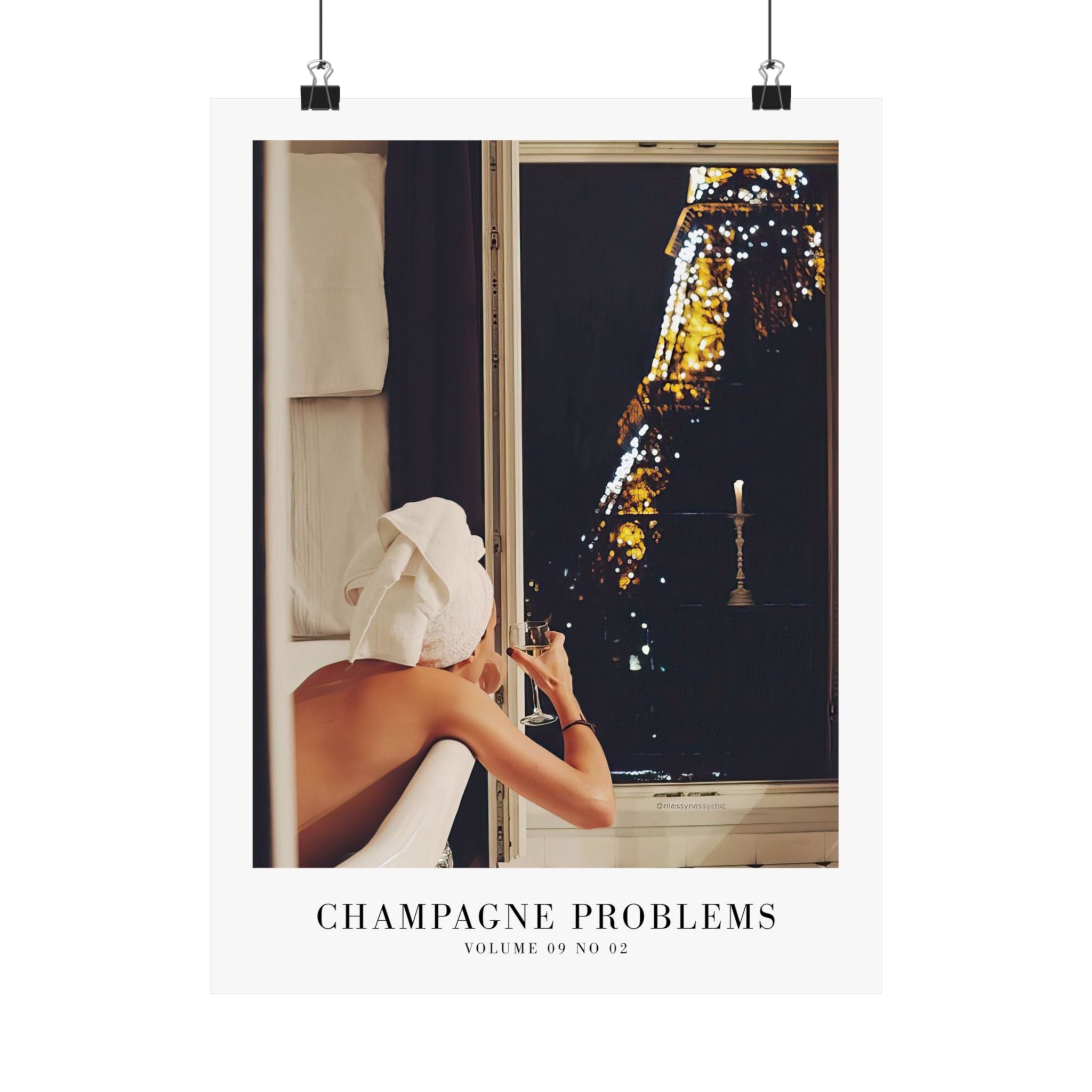 Champagne Problems Paris Evermore Taylor Swift–inspired poster featuring parisian imagery