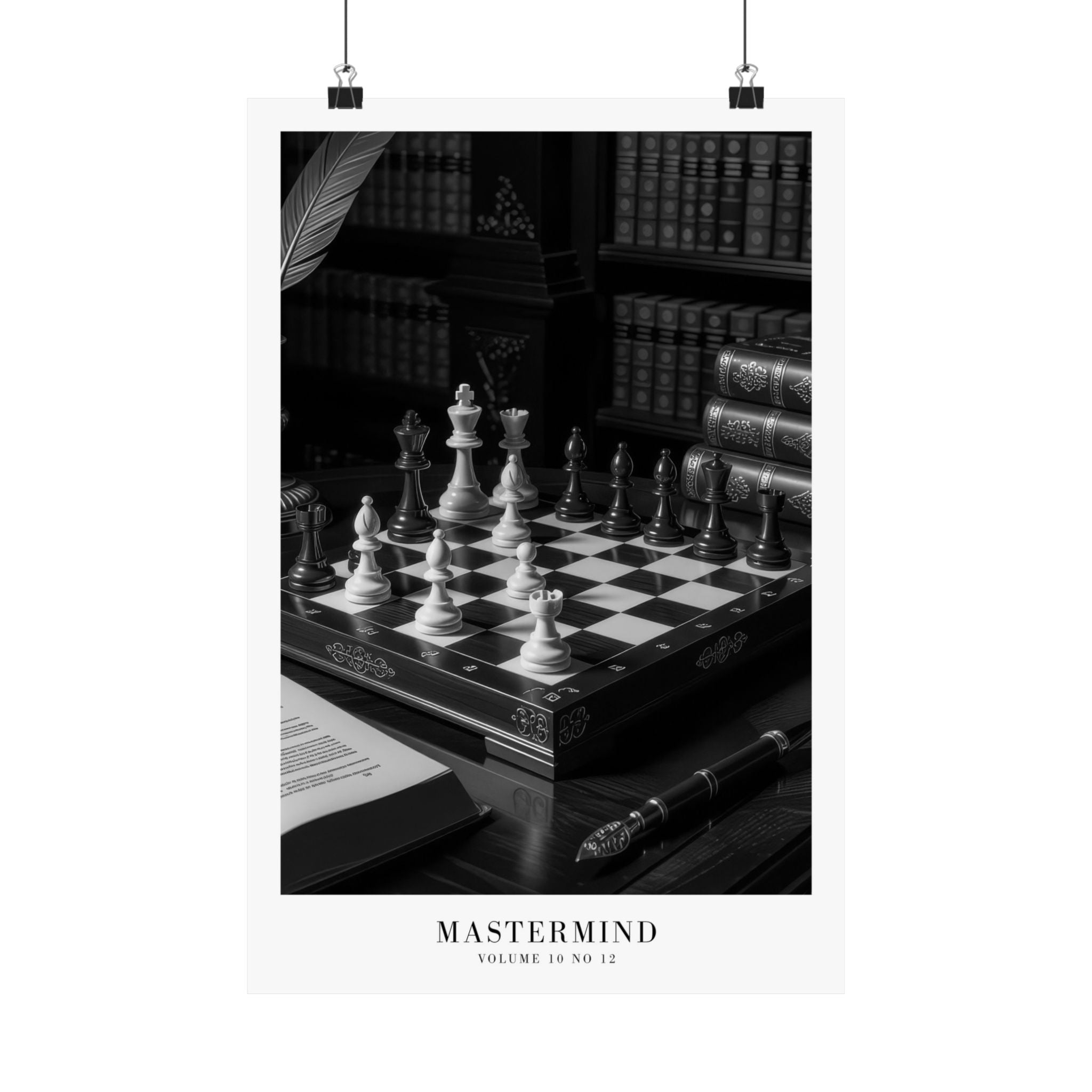 Mastermind Midnights Taylor Swift–inspired poster featuring chess board