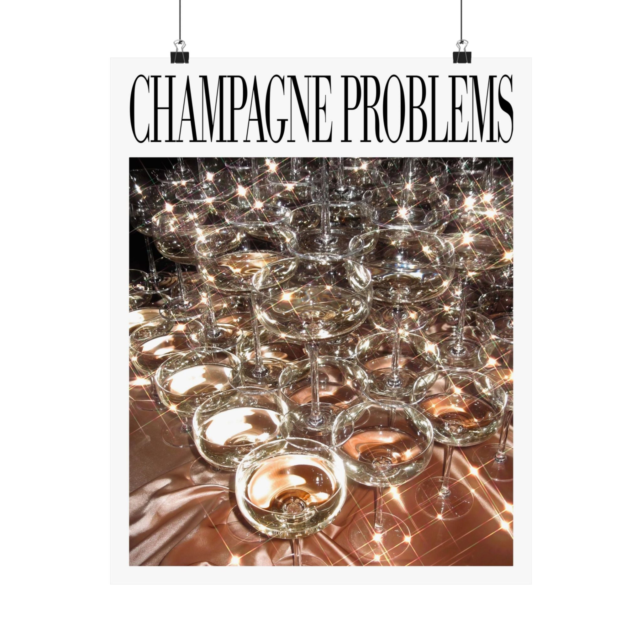 Champagne Tower Sparkles Poster