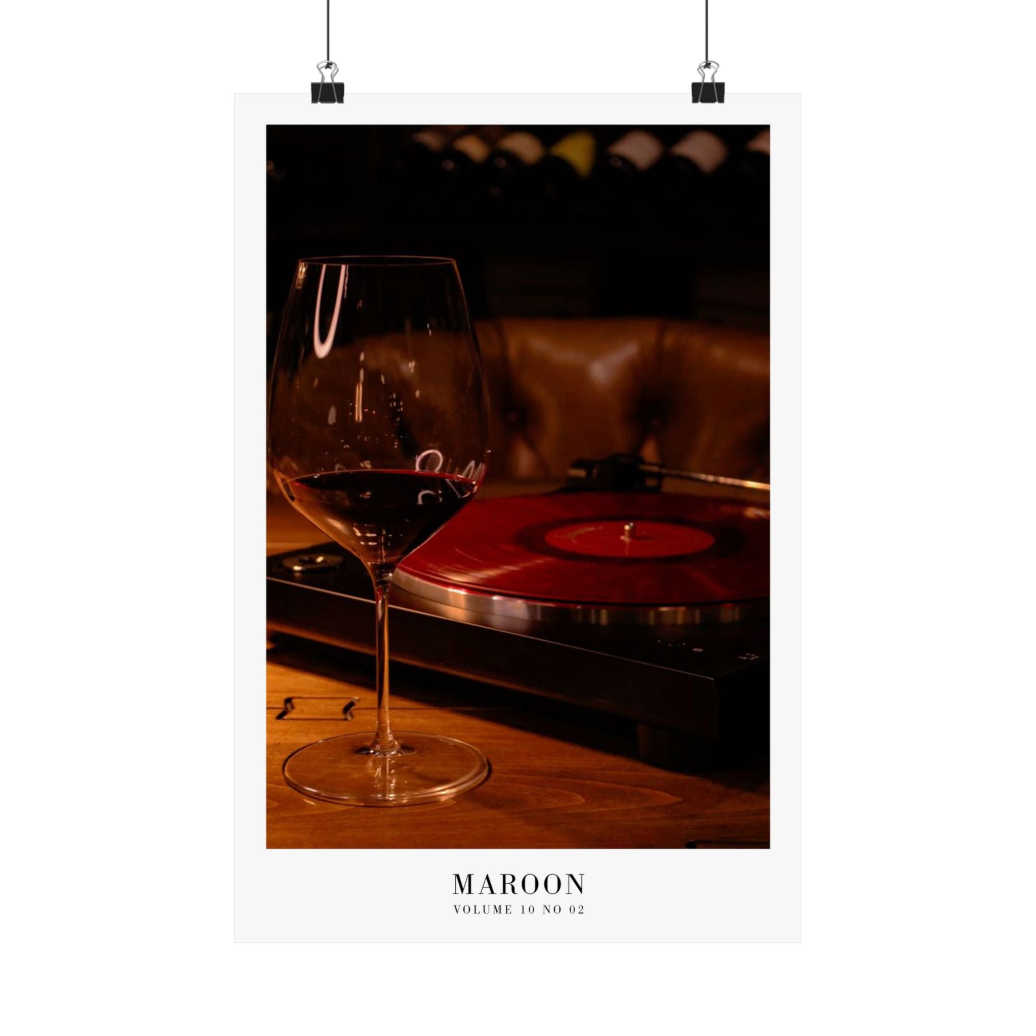 Maroon Midnights Taylor Swift–inspired poster featuring vinyl wine