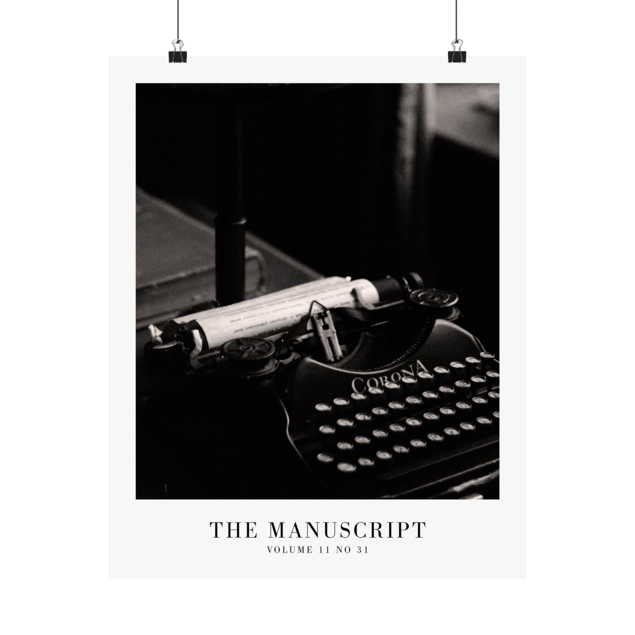 The Manuscript Tortured Poets Department Taylor Swift–inspired poster typewriter