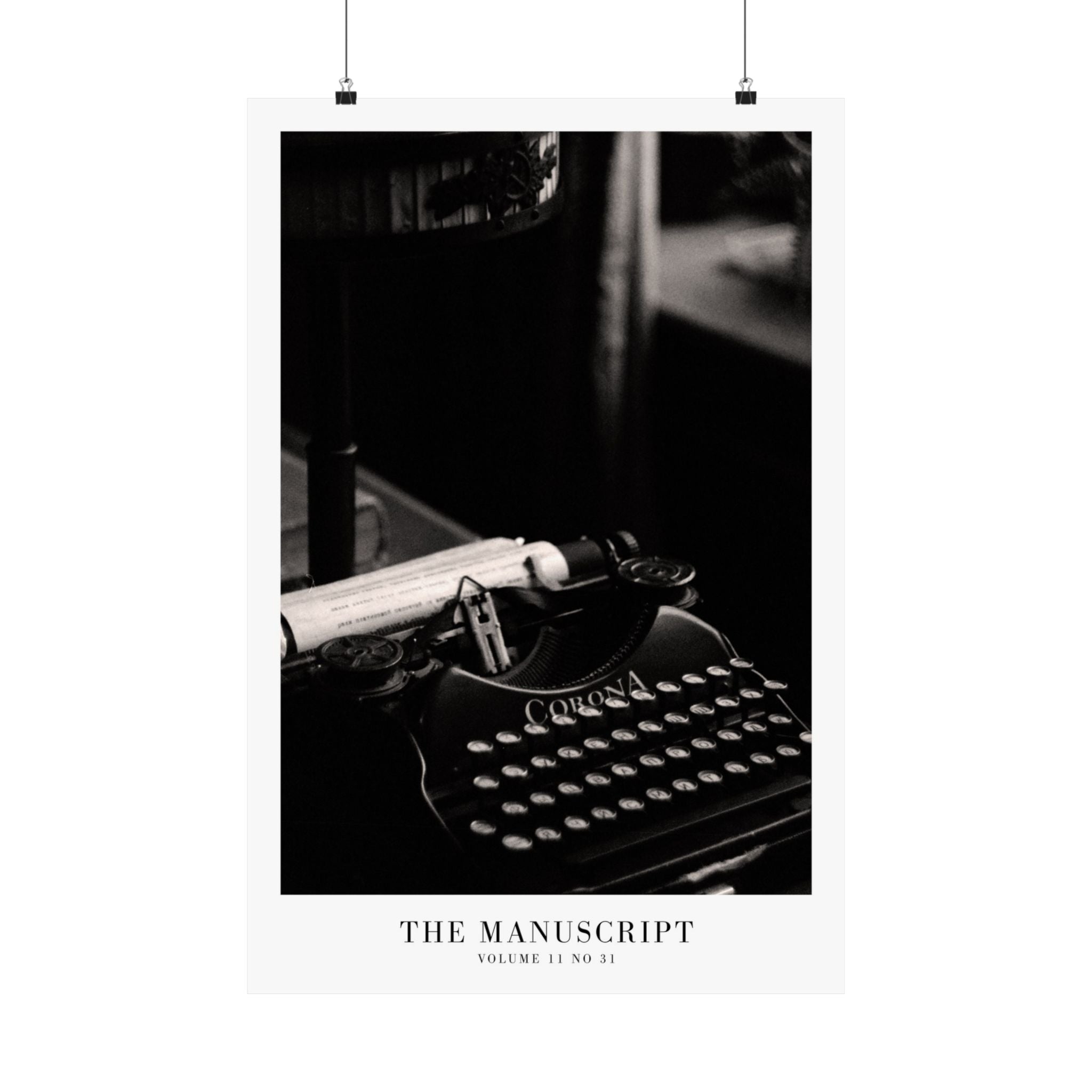 The Manuscript Tortured Poets Department Taylor Swift–inspired poster typewriter