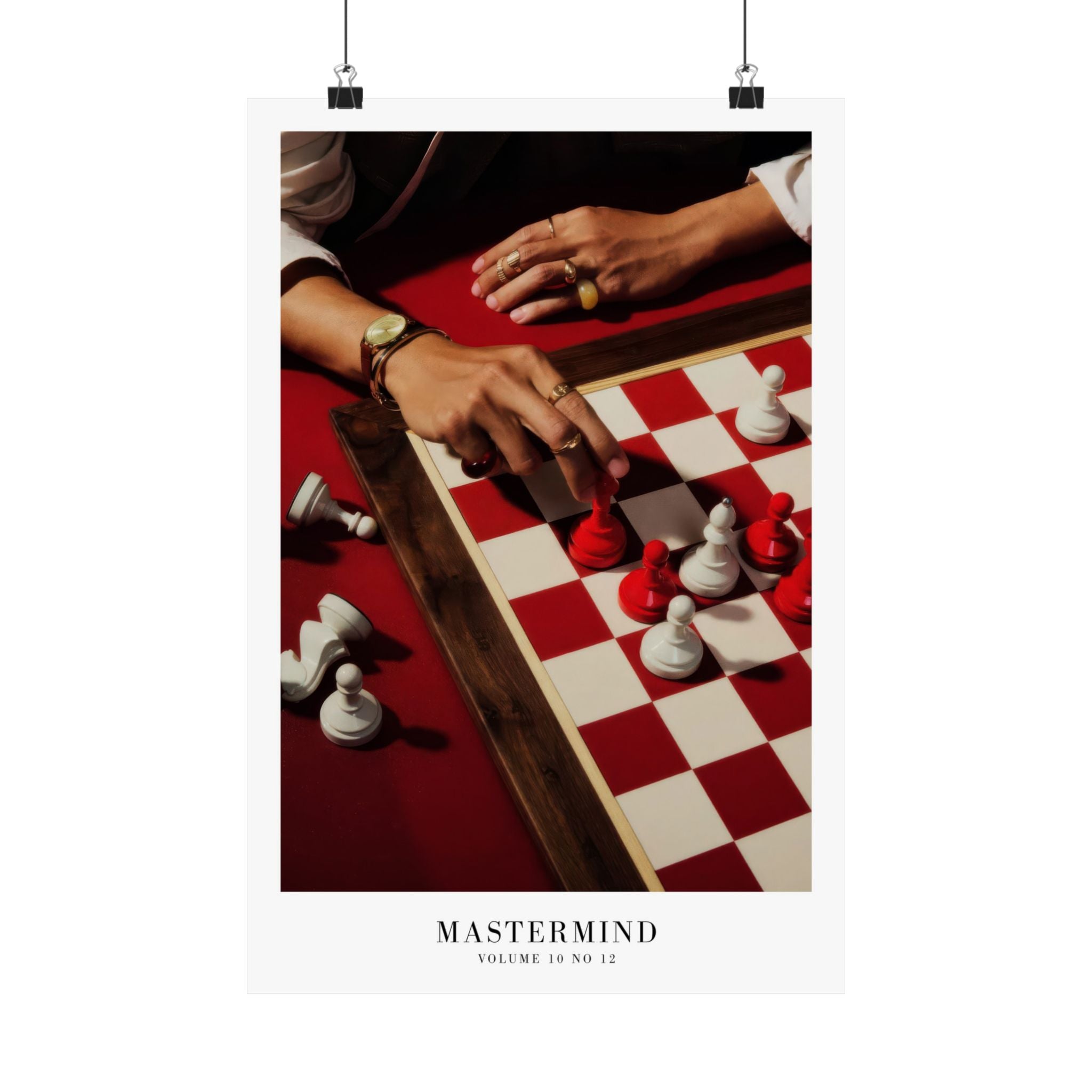 Mastermind Midnights Taylor Swift–inspired poster featuring chess board