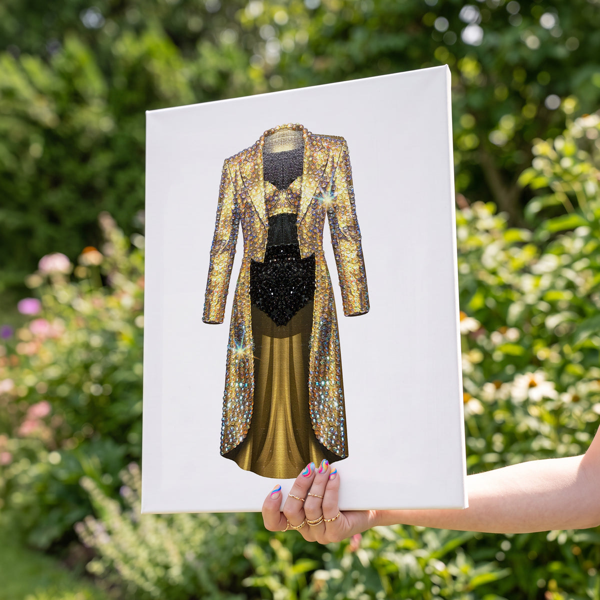TTPD Gold Tailcoat DIY Rhinestone Canvas Kit | Taylor Inspired