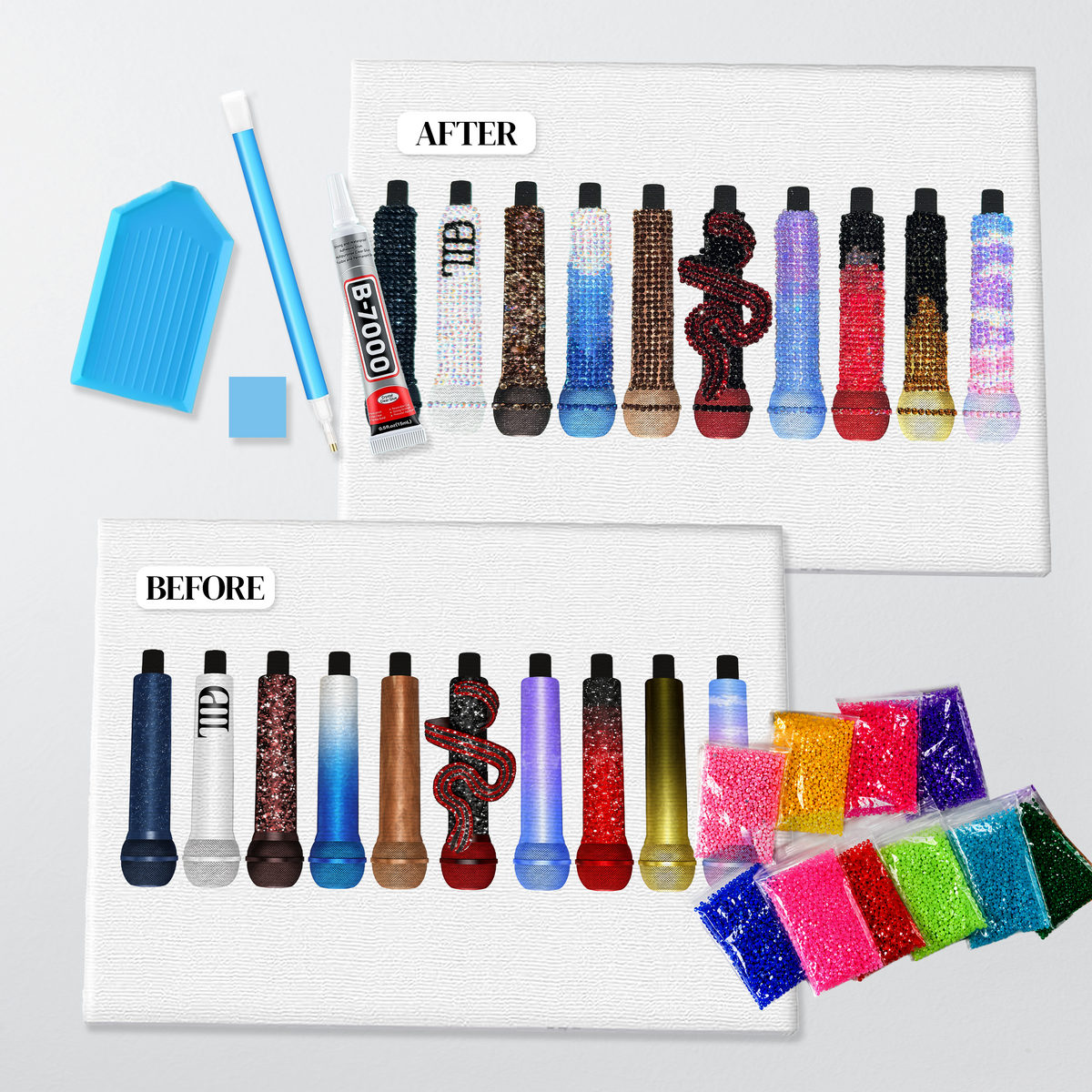 Eras Tour Microphones DIY Rhinestone Canvas Kit | Taylor Inspired