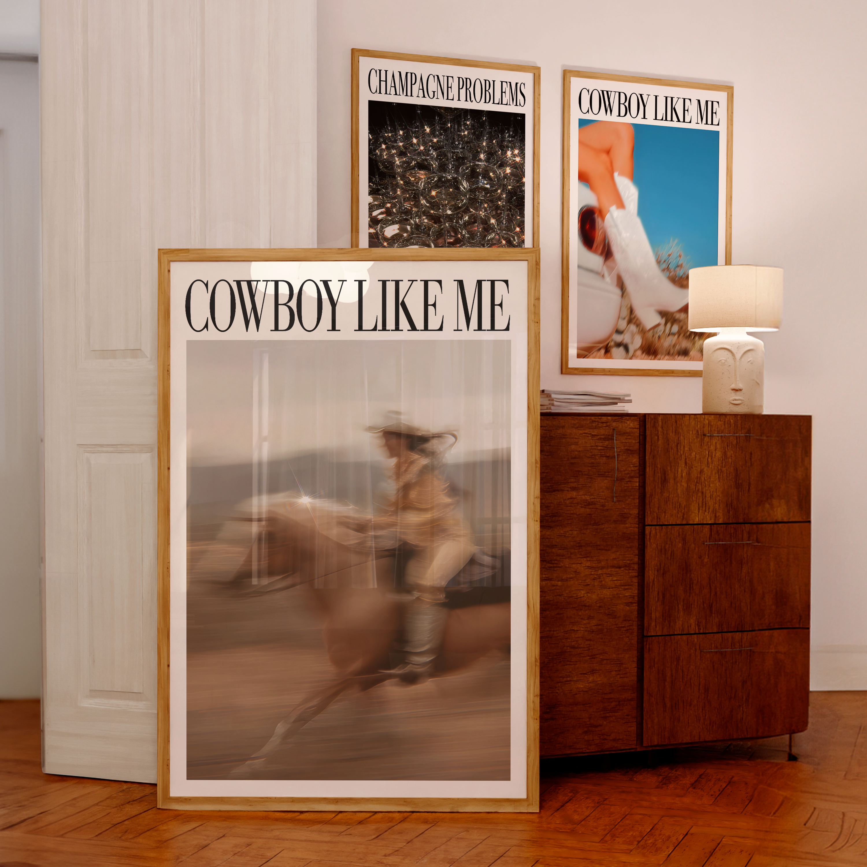 Cowboy Like Me Cowgirl Horse Sparkle Print