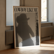 Cowboy Like Me Cowgirl Reflection Print