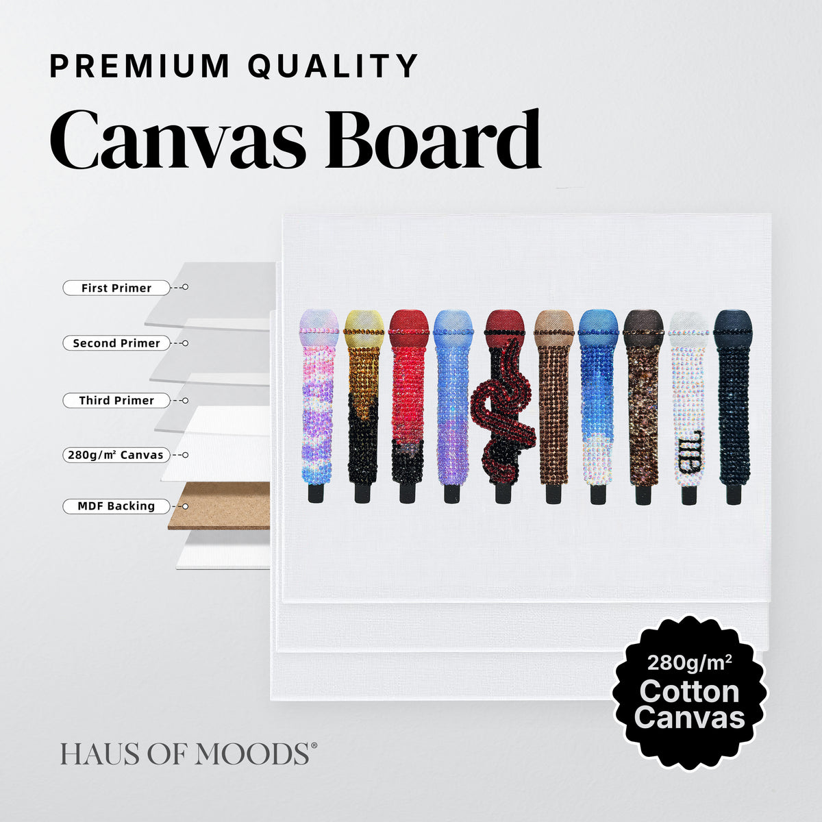 Eras Tour Microphones DIY Rhinestone Canvas Kit | Taylor Inspired