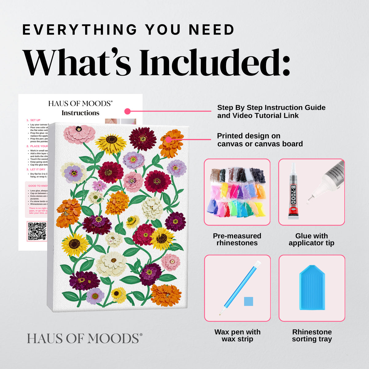 Surprise Songs Flowers DIY Rhinestone Canvas Kit | Taylor Inspired