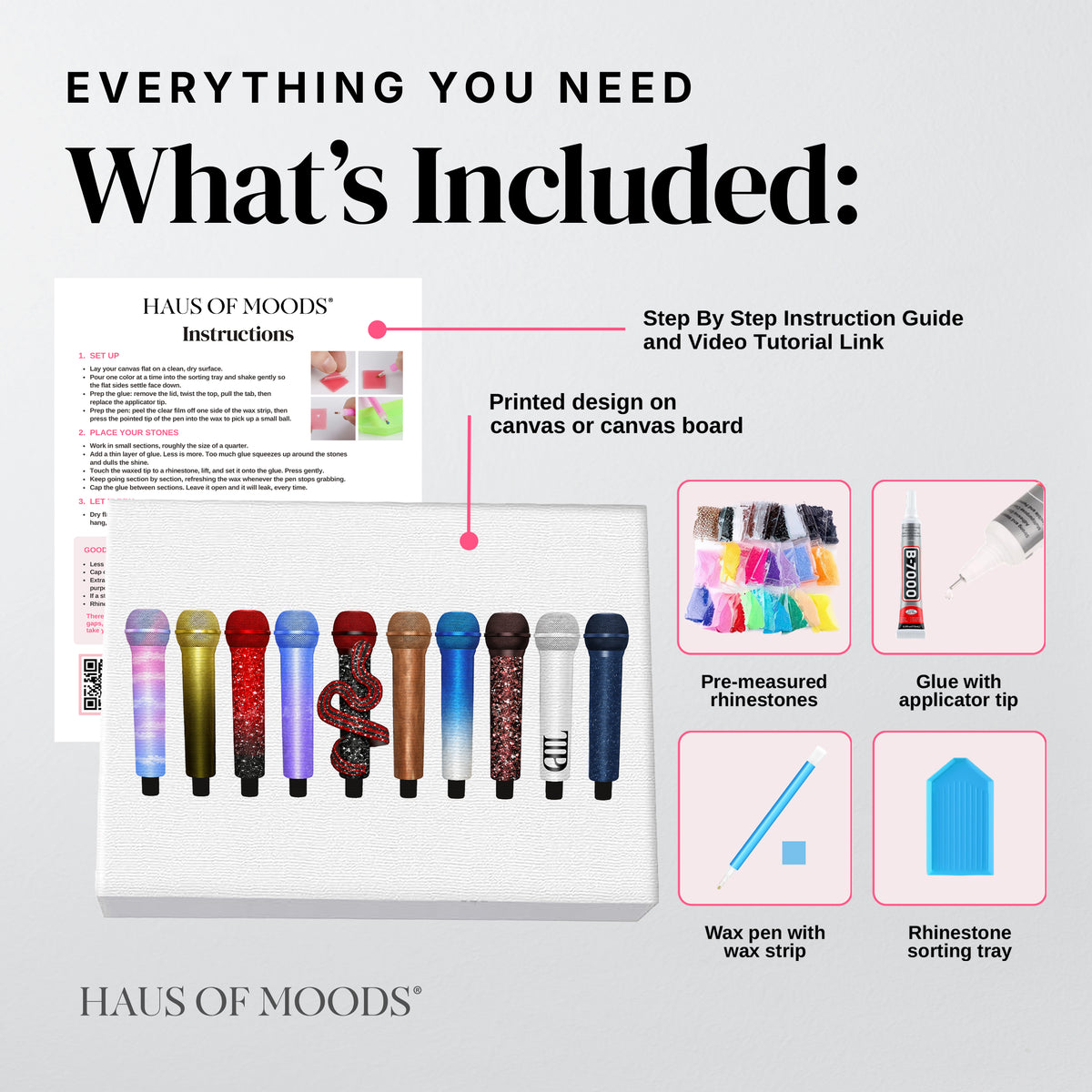 Eras Tour Microphones DIY Rhinestone Canvas Kit | Taylor Inspired