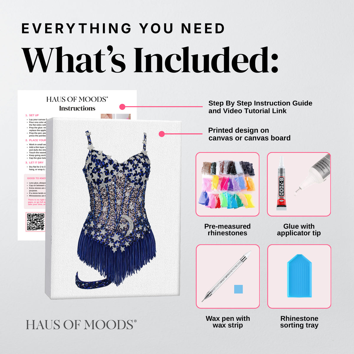 Midnights Stars Bodysuit DIY Rhinestone Canvas Kit | Taylor Inspired
