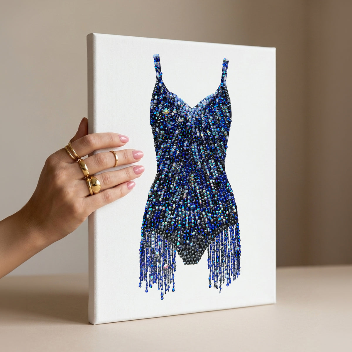 Midnights Era Lines Bodysuit DIY Bedazzle Rhinestone Canvas Kit