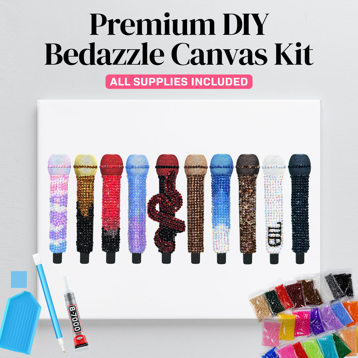 Eras Tour Microphones DIY Rhinestone Canvas Kit | Taylor Inspired